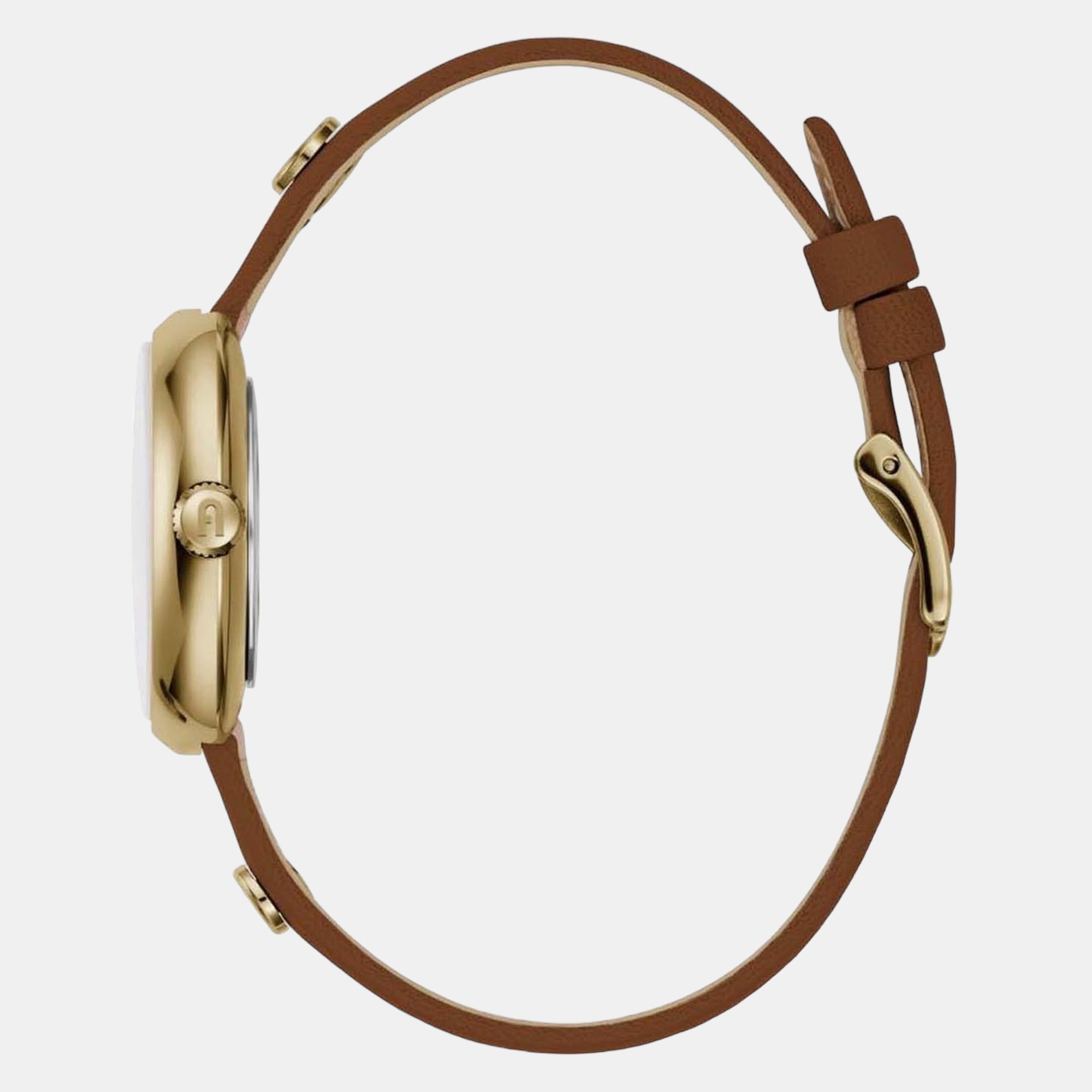 Furla Heritage Women Quartz Gold Dial Analog Leather Watch WW00005014L2 - view 3
