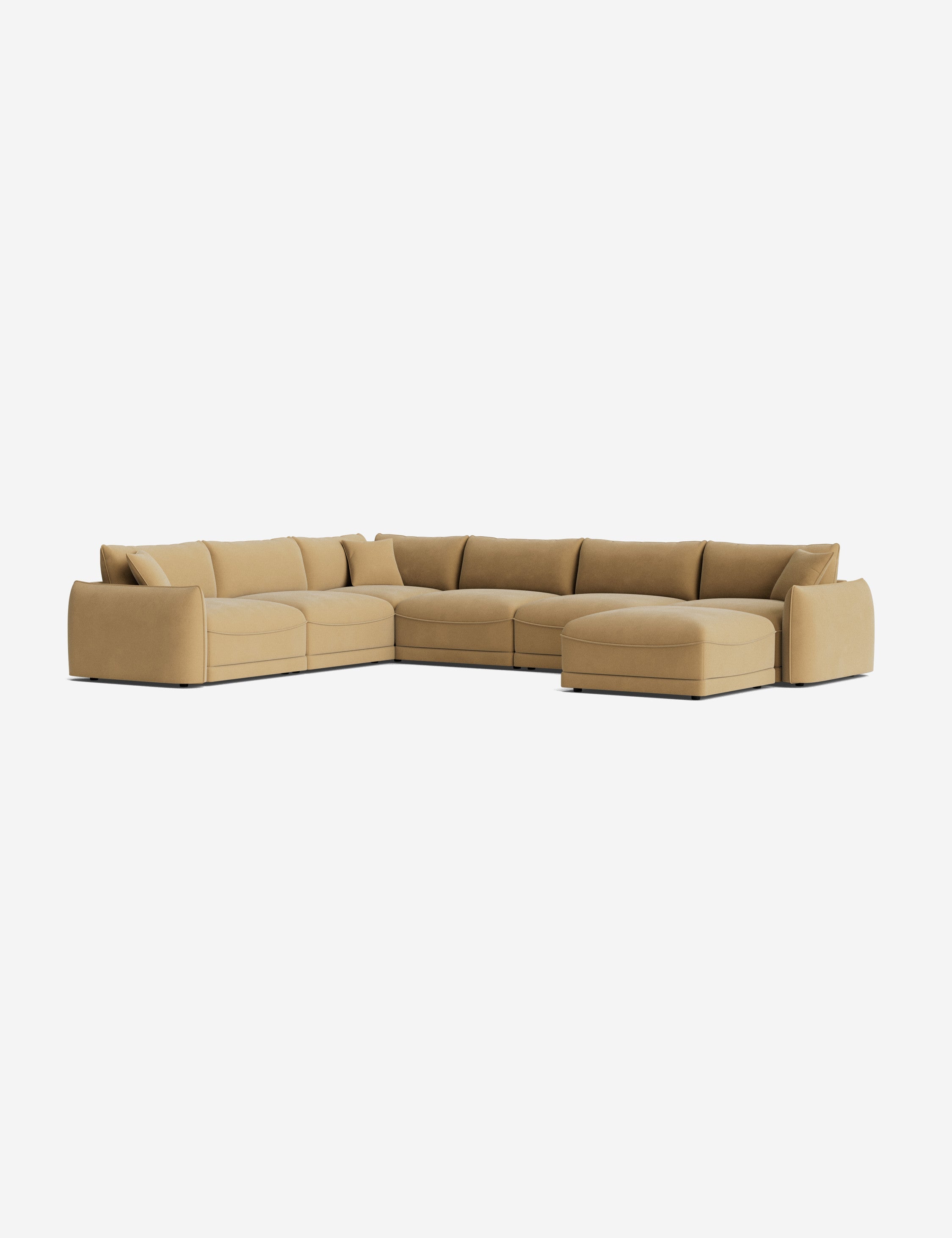 Lulu and Georgia Balmer Modular Corner Sectional Sofa With Ottoman - view 25