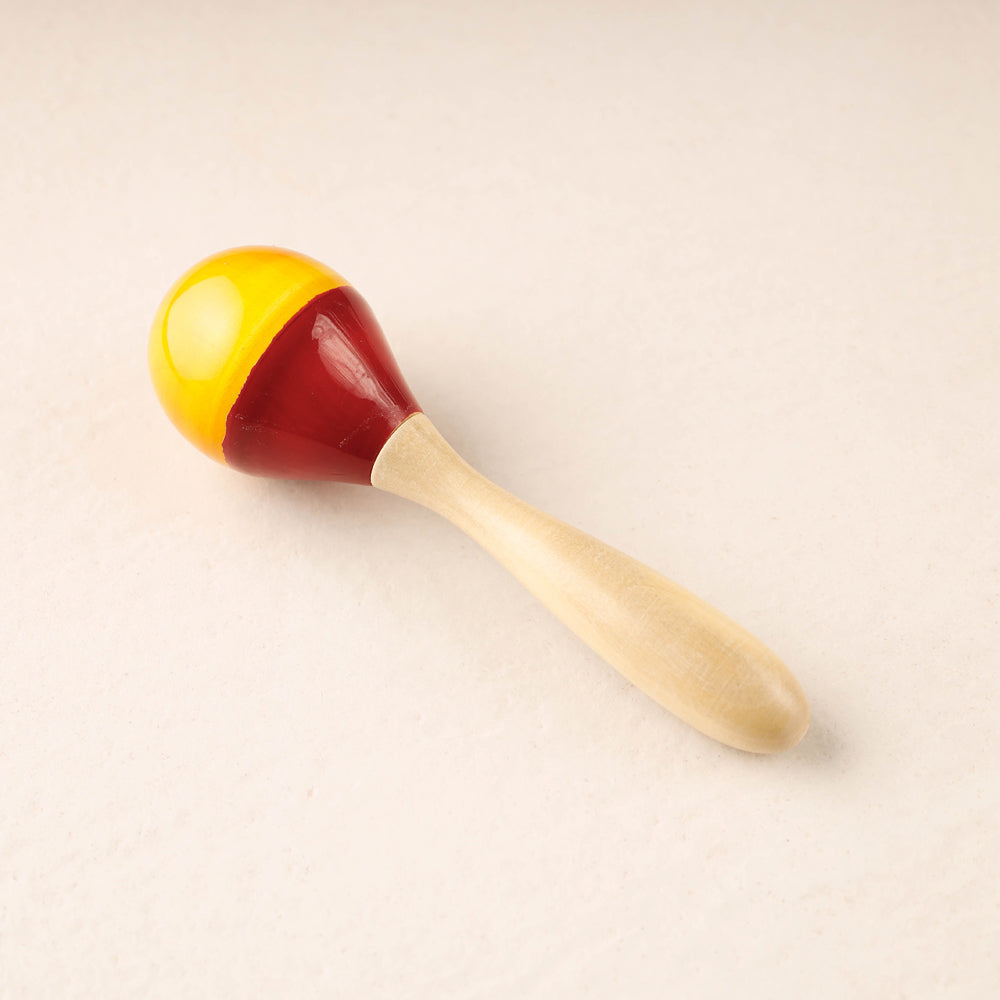 CHANNAPATNA TOYS Egg Rattle - Channapatna Handmade Wooden Toy