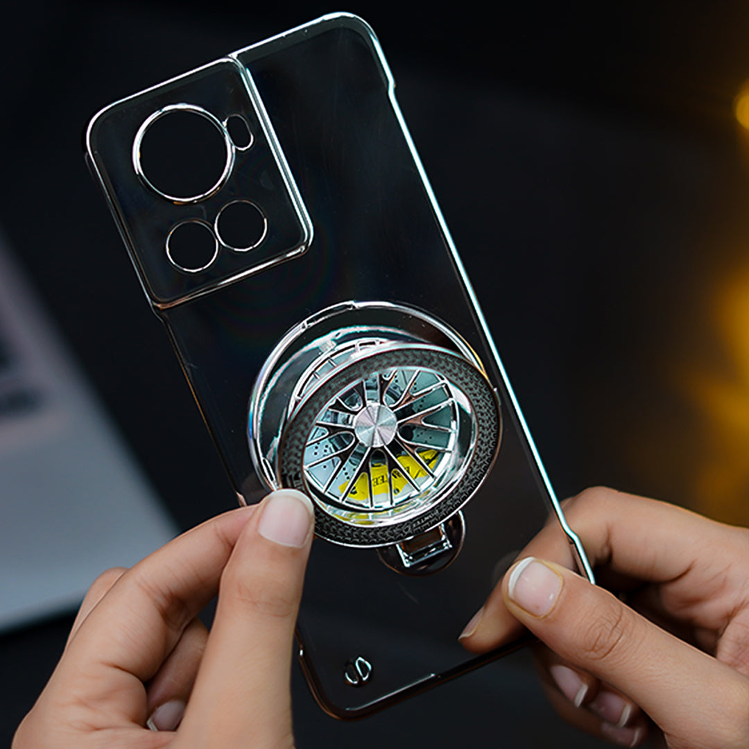 Million Cases OnePlus 10R Crystal Clear Borderless Swivel Stand Case - view 12