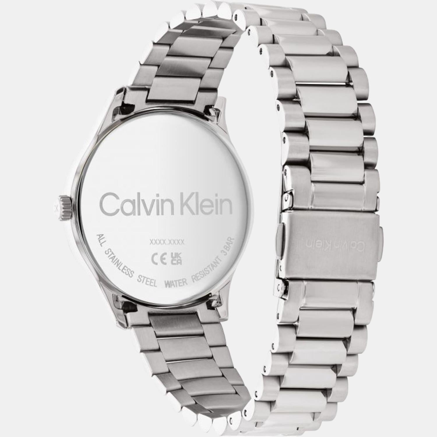 Calvin Klein Ck Iconic Unisex Quartz Silver Dial Analog Stainless Steel Watch 25200041 - view 2