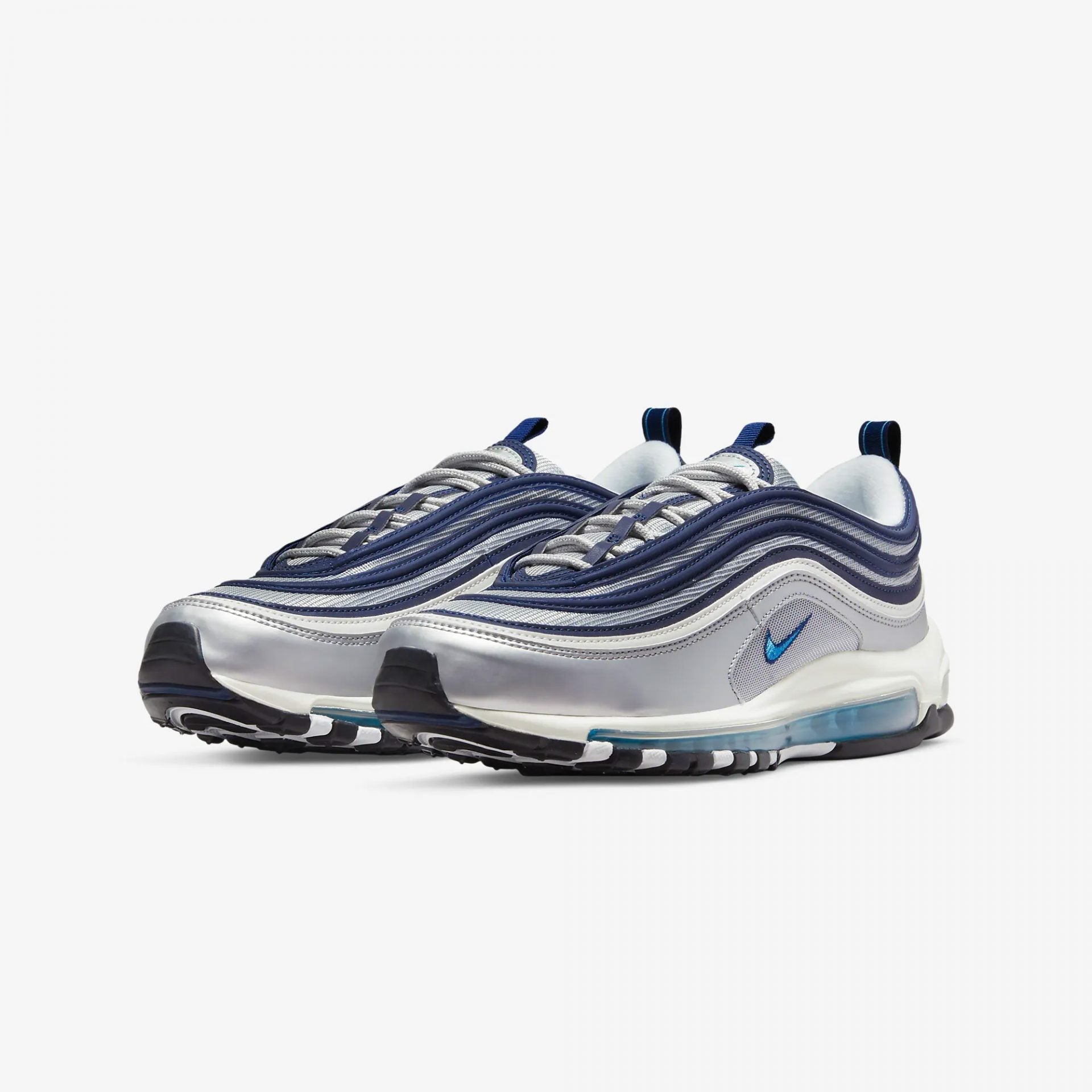 Nike | AIR MAX 97 { METALLIC SILVER/MIDNIGHT NAVY