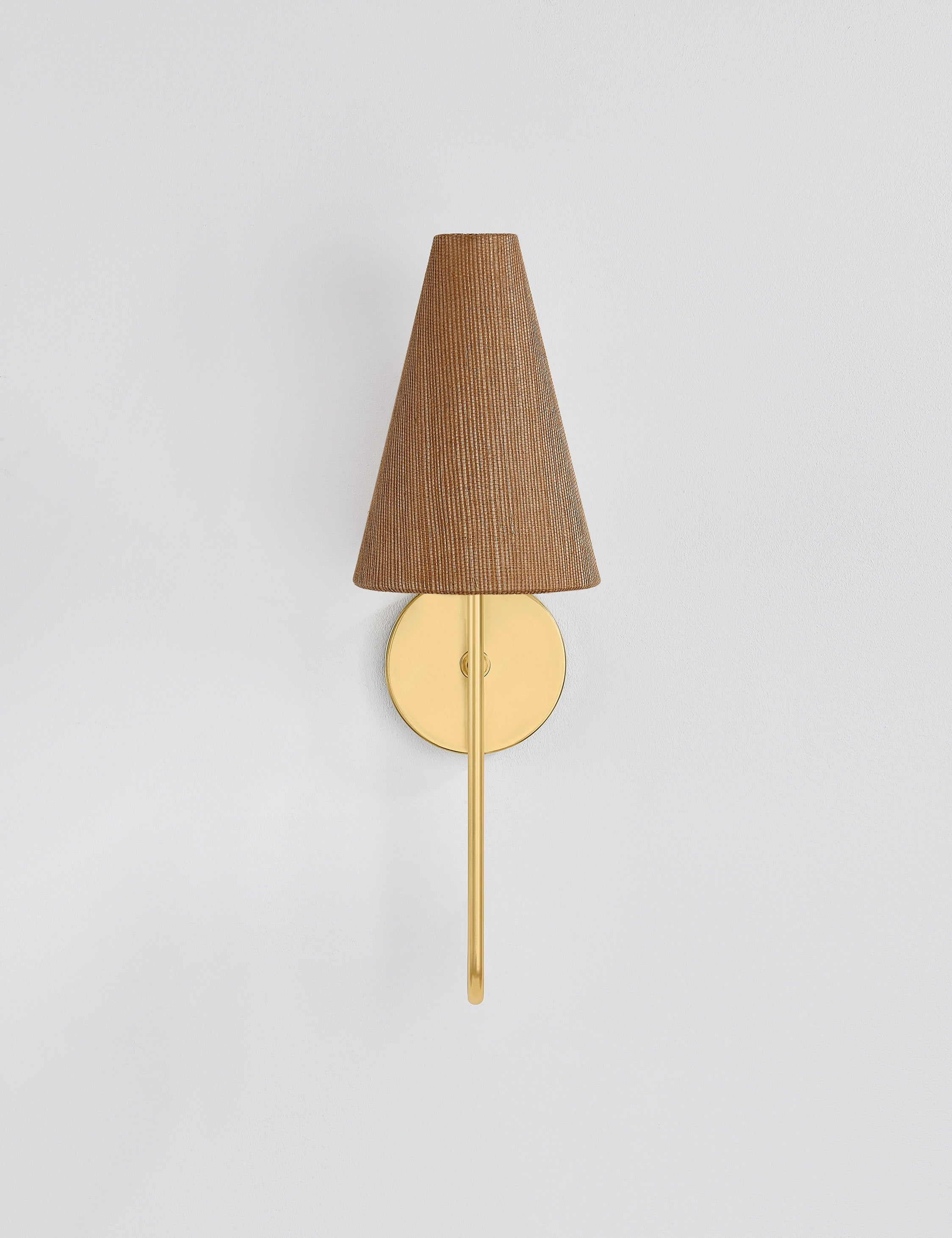 Lulu and Georgia Hachette Sconce – Antique Brass and Light Brown