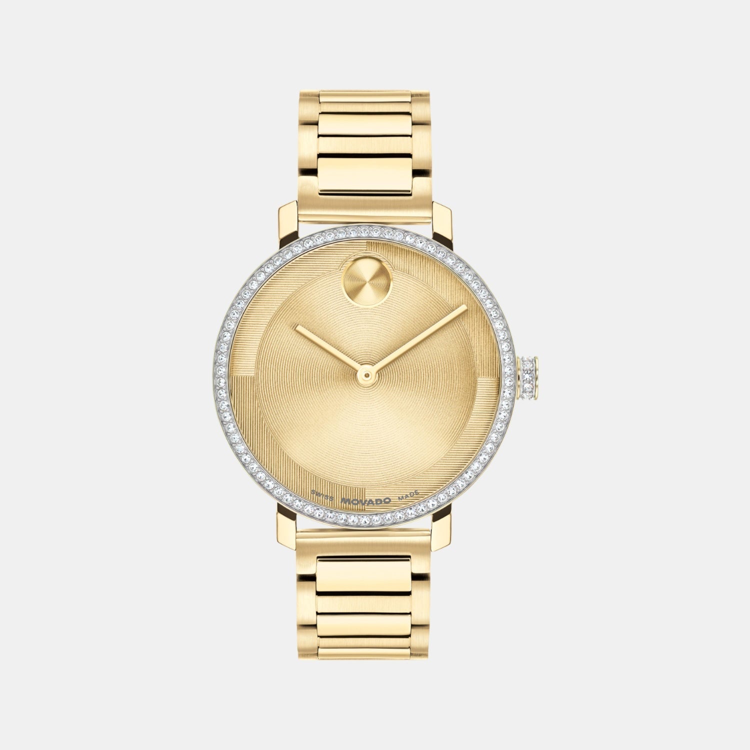 Movado Bold Women Quartz Light Gold Dial Analog Stainless Steel Watch 3601225