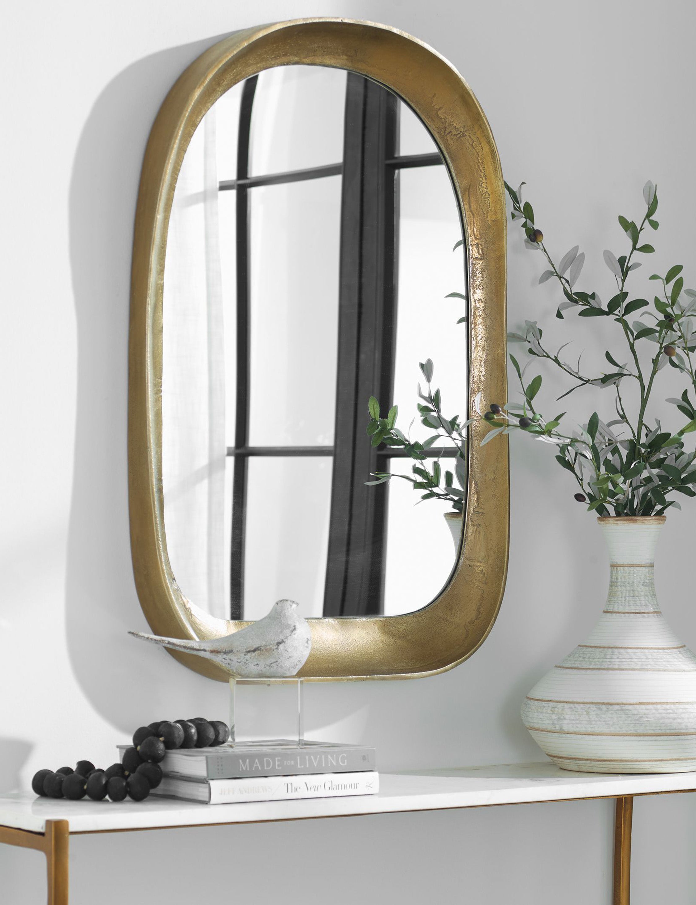 Lulu and Georgia Nylah Mirror – Brass - view 2