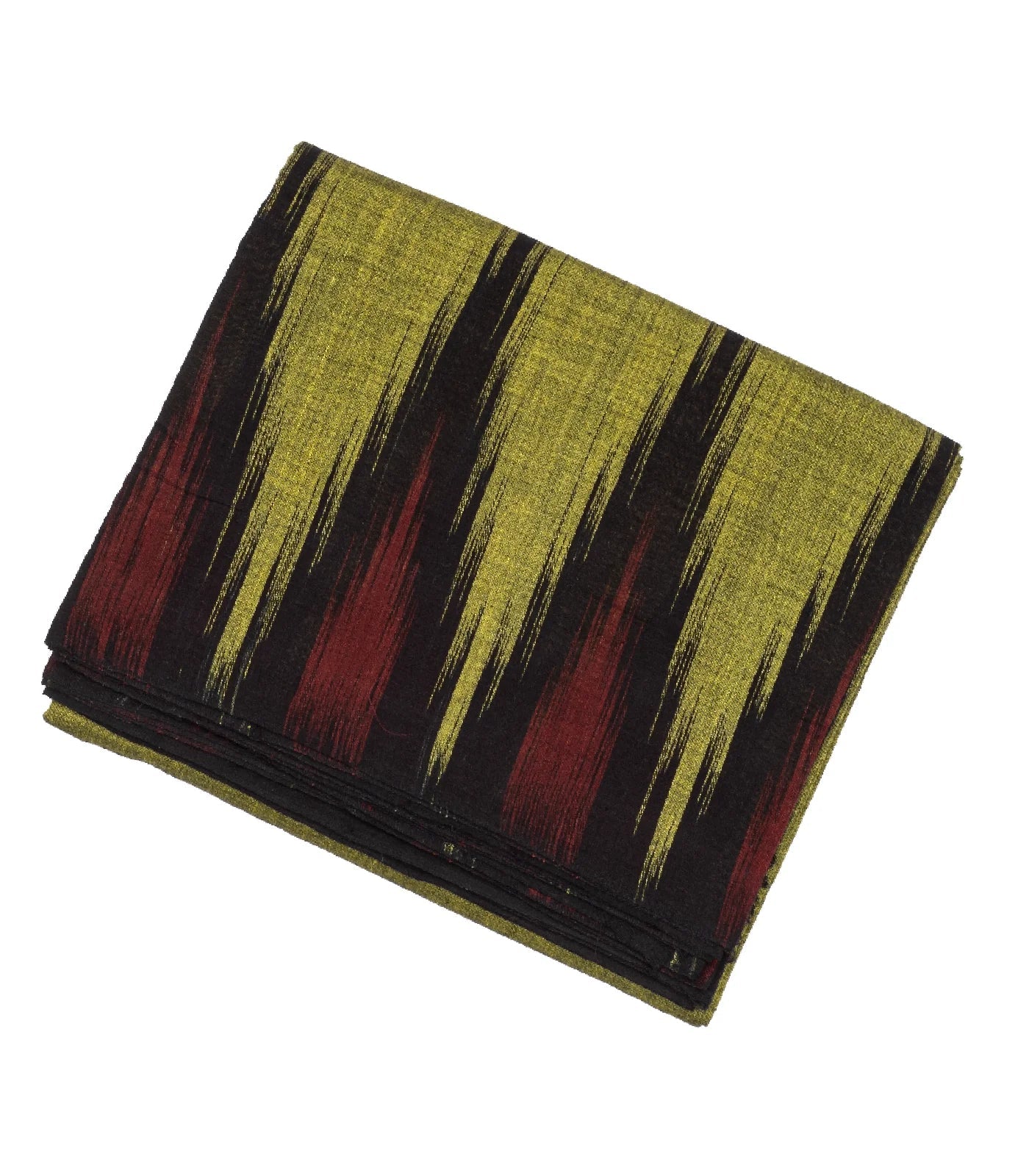 RmKV Olive Green Orissa Plain Cotton Saree With Tie & Dye And Temple Border