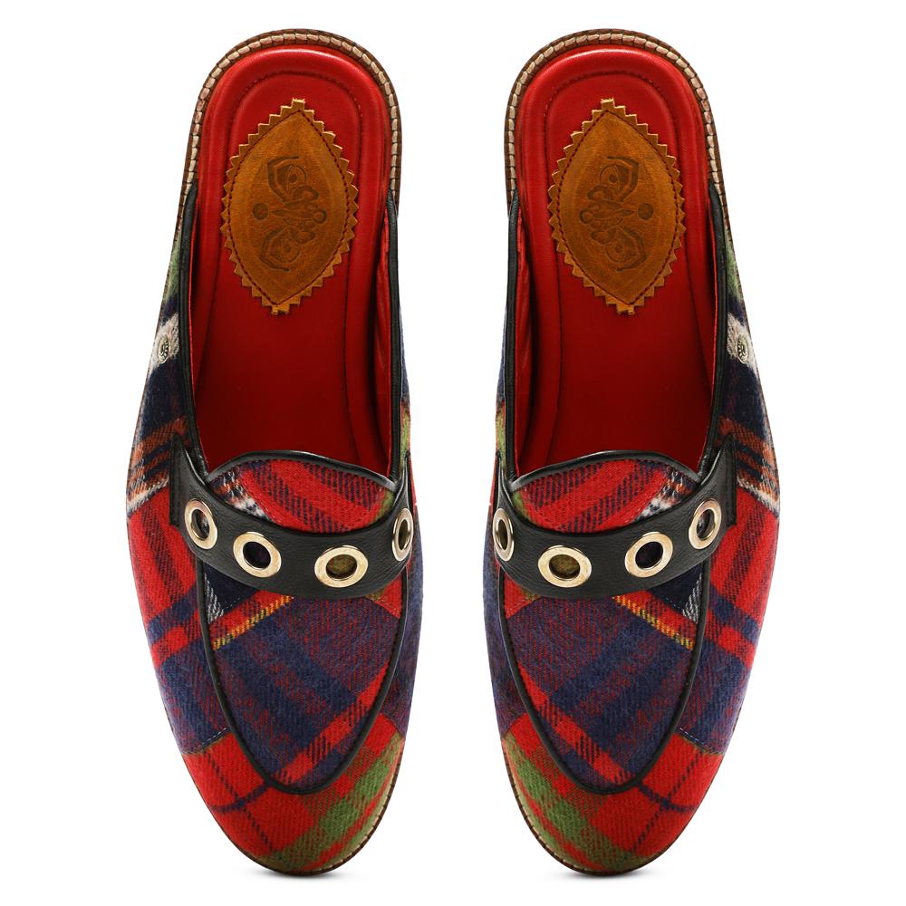 Banjaaran India Red Tartans Mule_ for Men (discontinued) - view 2