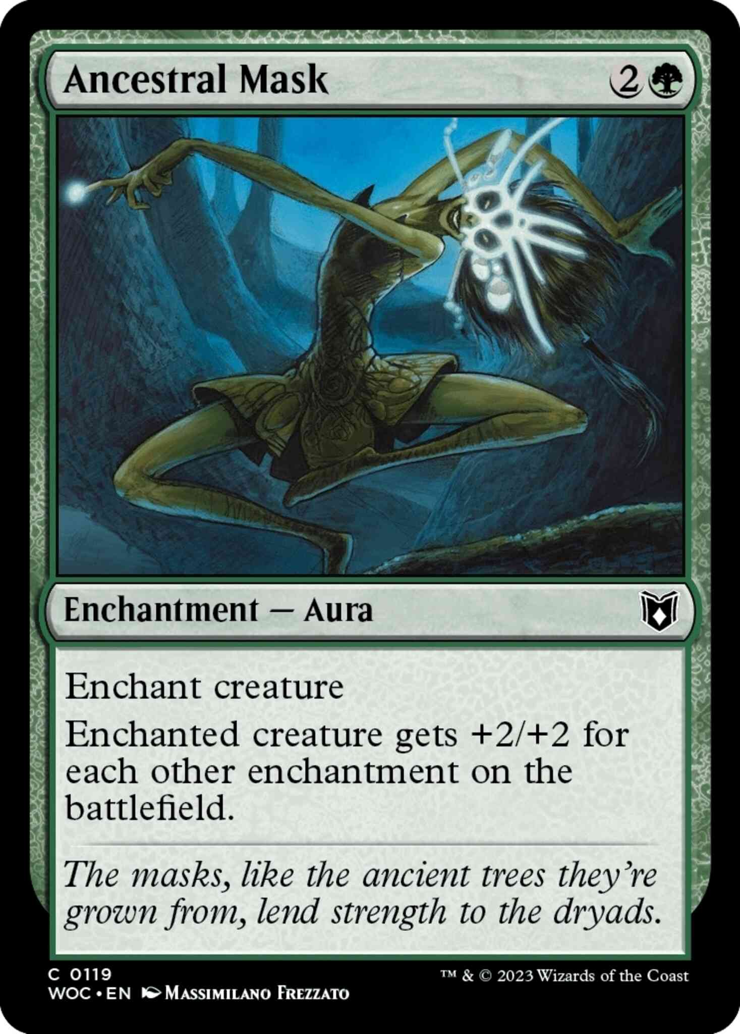 Ancestral mask 119 – Magic Ancestral Mask [119] [Wilds of Eldraine: Commander] [Non-Foil]