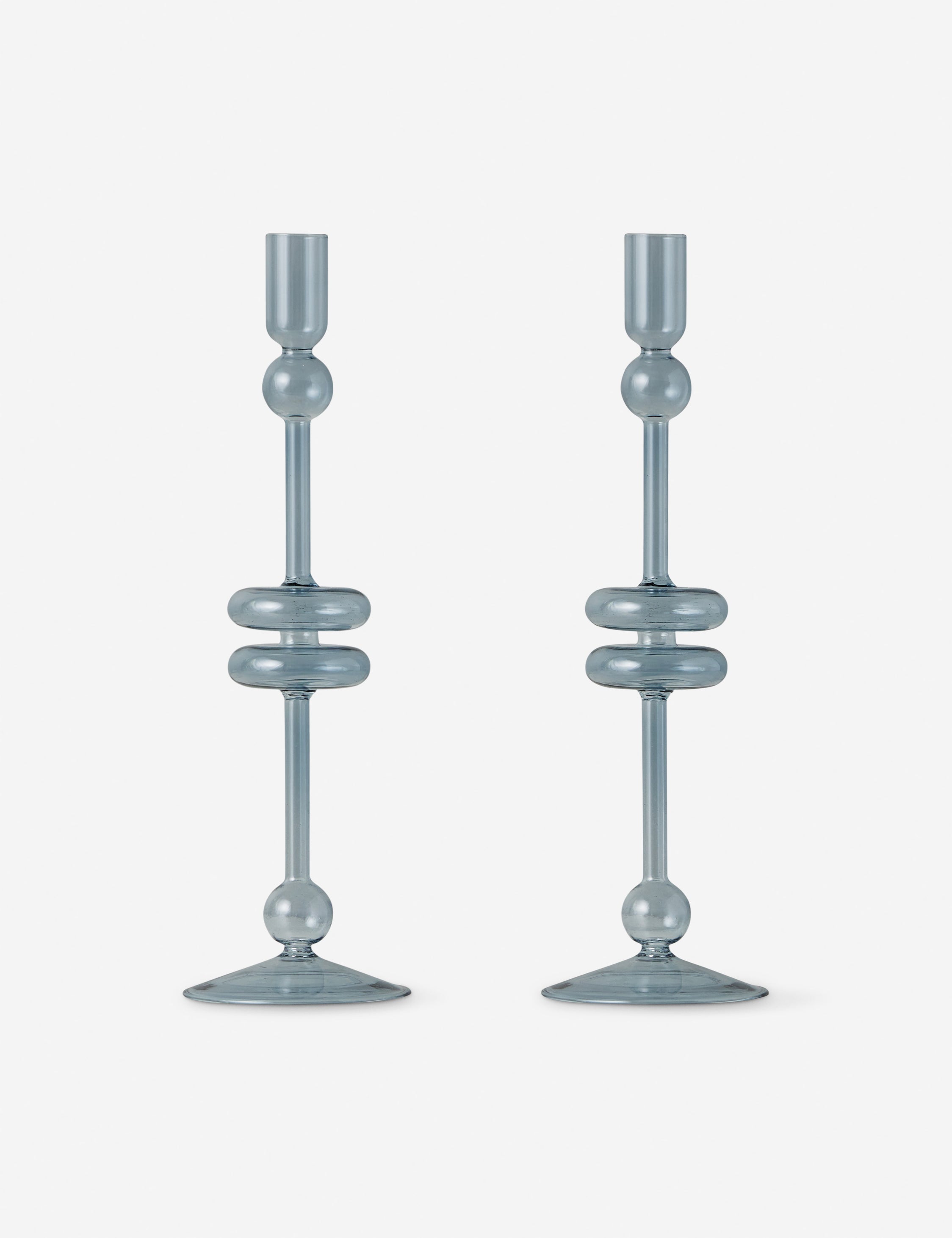 Lulu and Georgia Glass Candlestick Pair (Set of 2) by etúHOME - view 24