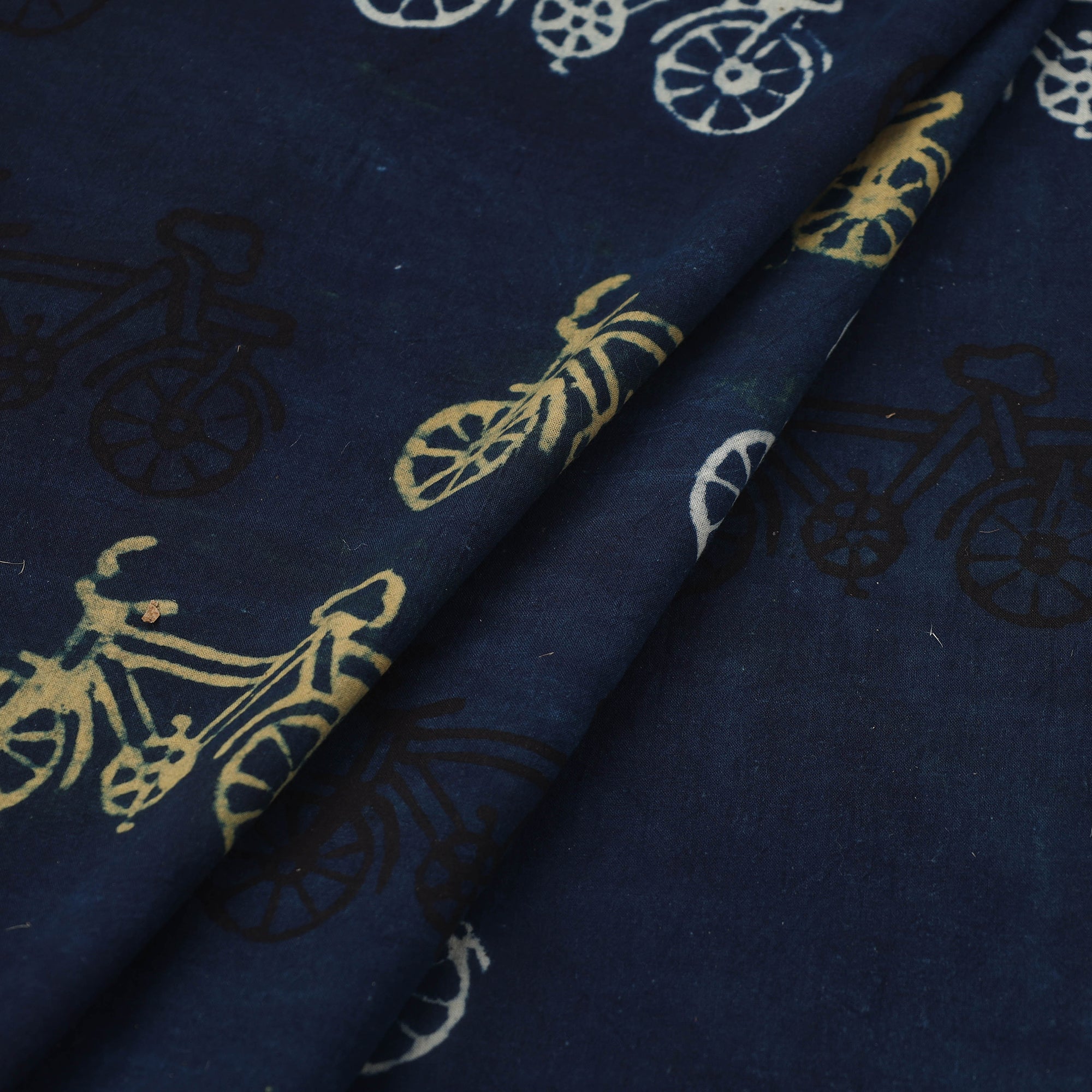 KACHCHH JI CHHAAP Blue - Block Print Cotton Natural Dyed Ajrakh Fabric 23 - view 2