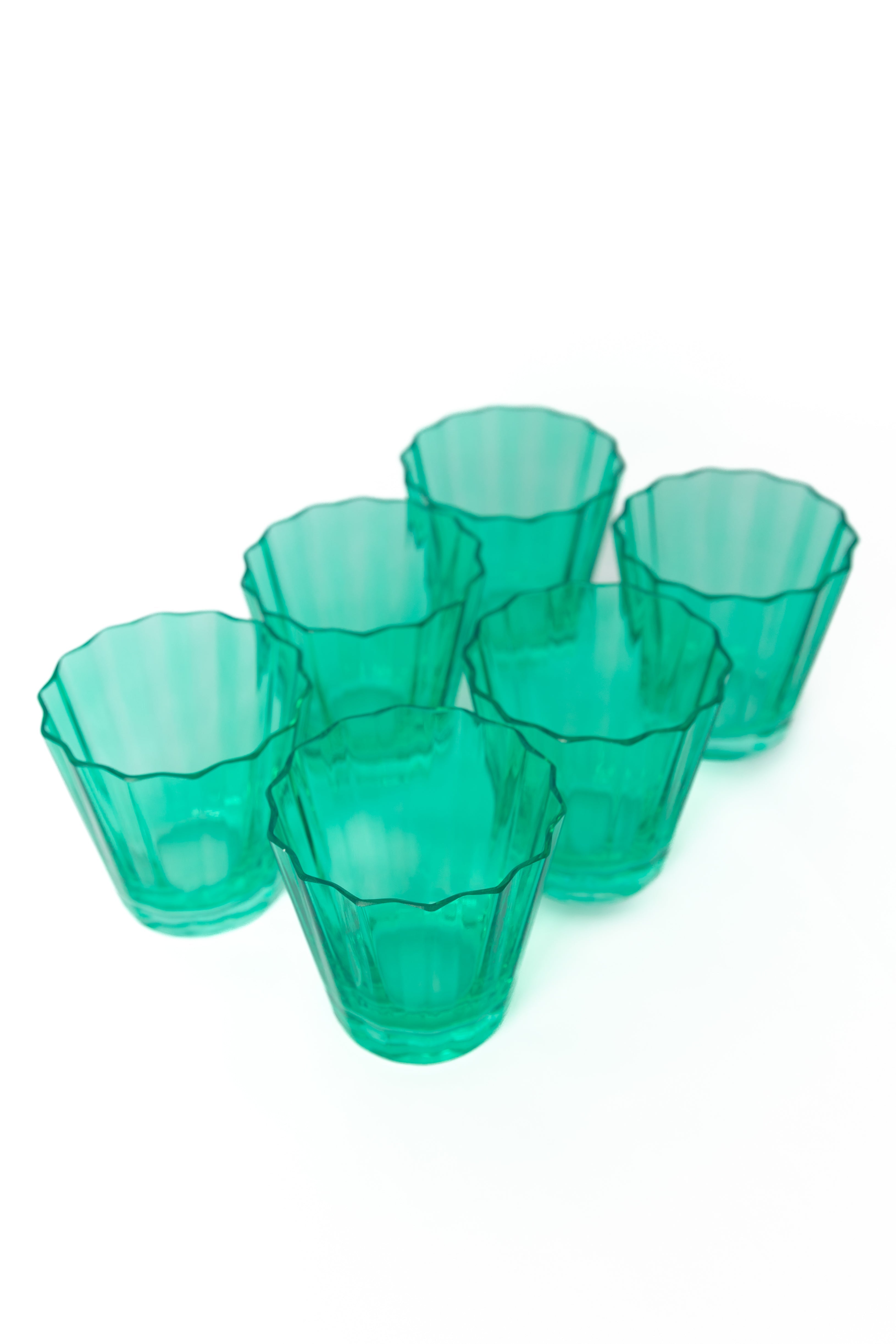 Estelle Colored Glass Estelle Colored Sunday Low Balls - Set of 6 {Kelly Green} - view 6