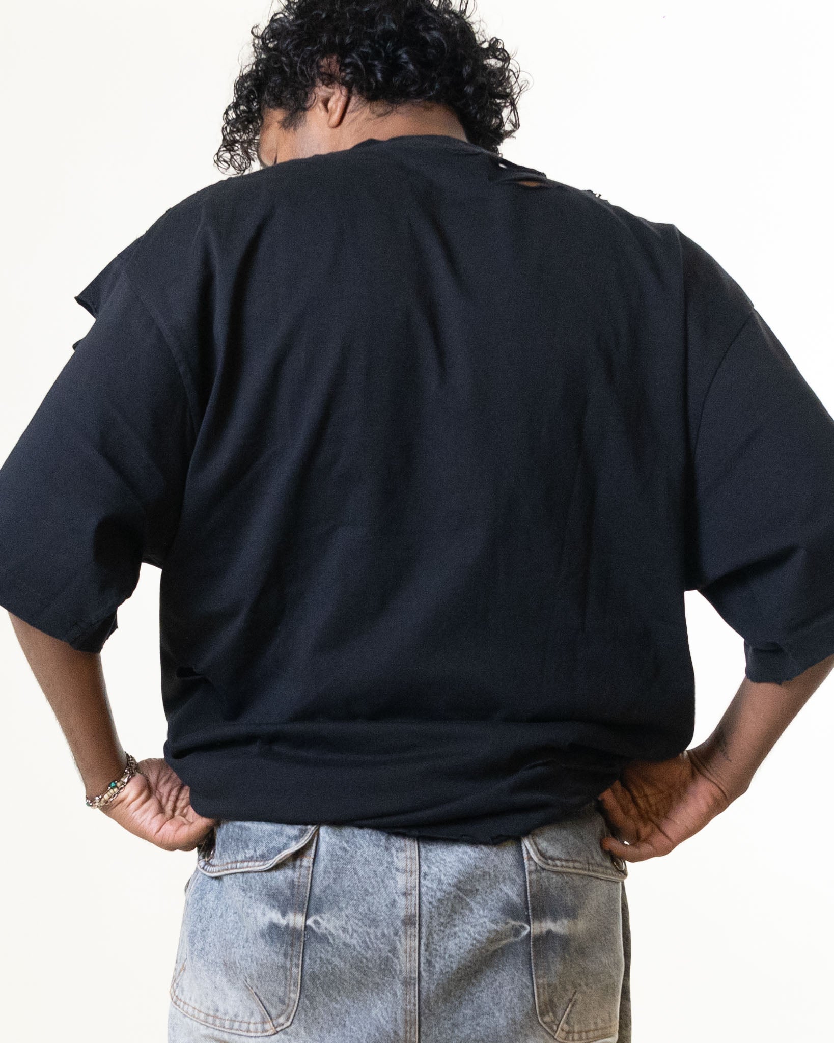 Black Balenciaga Logo Printed Tshirt - view 3