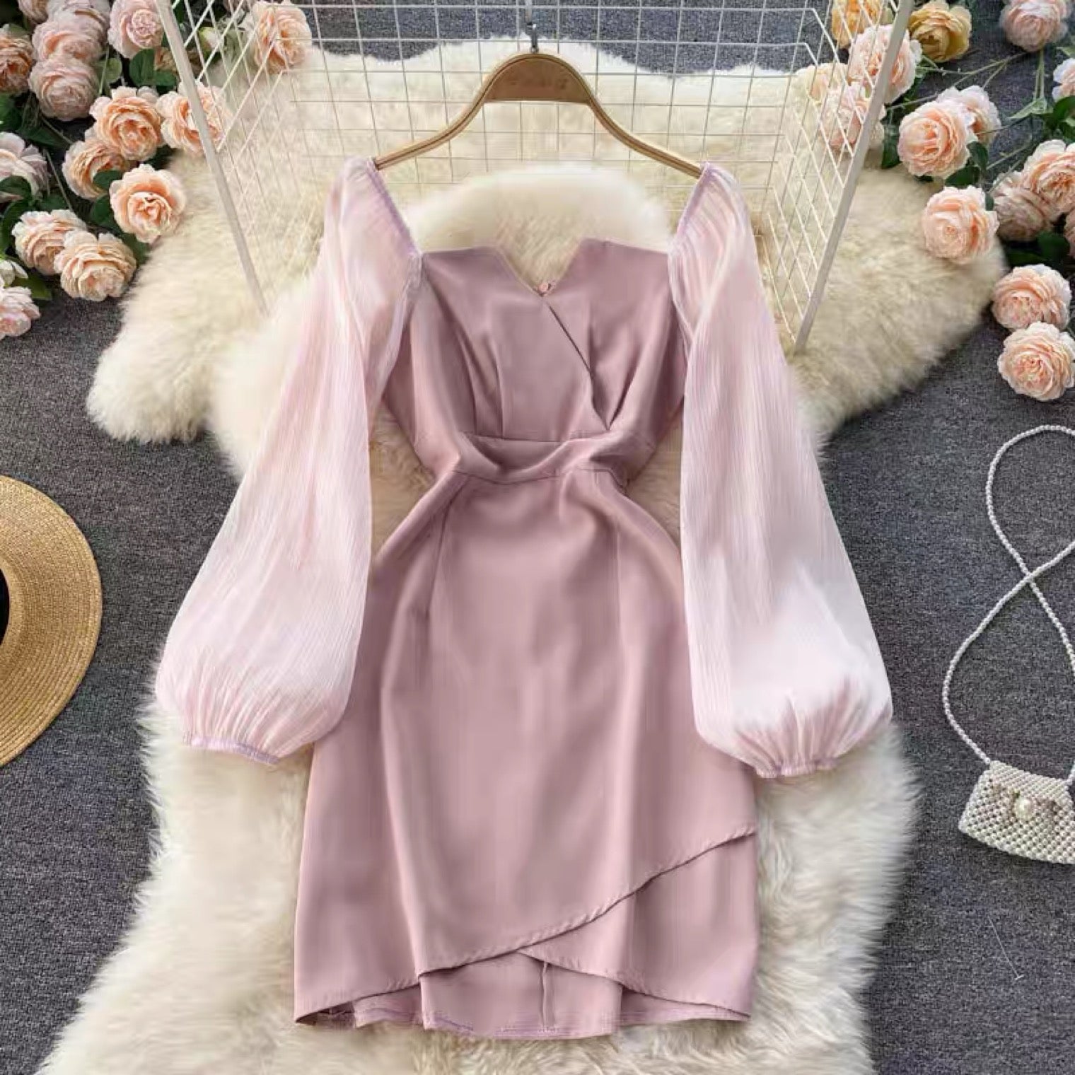 Alamode By Akanksha Lucas Statement Dress – Pink