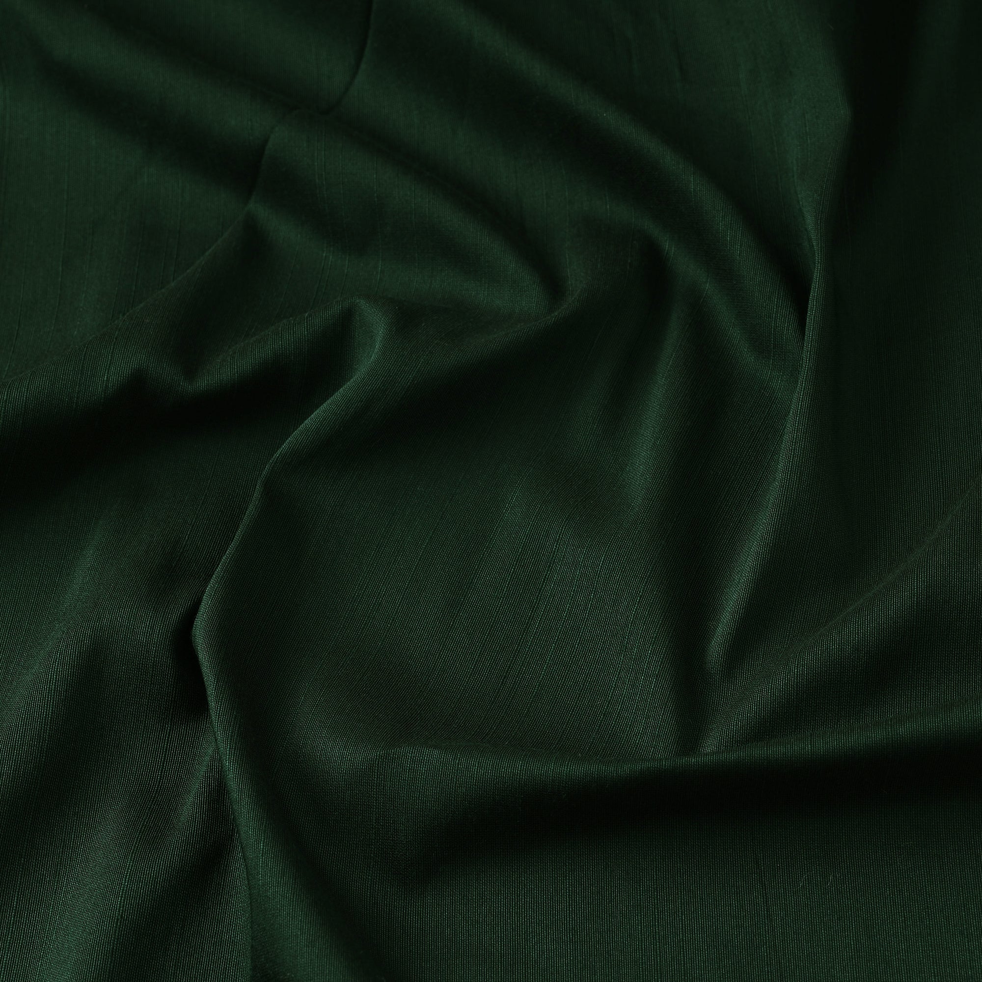 ITOKRI CRAFTS INITIATIVE Dark Green - Plain Slub Silk Fabric 10 - view 3