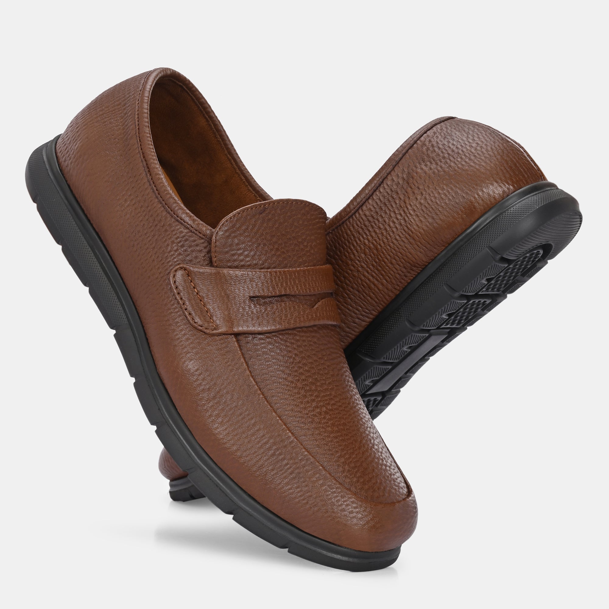 Pashmina Leather Loafers by Lafattio – Tan