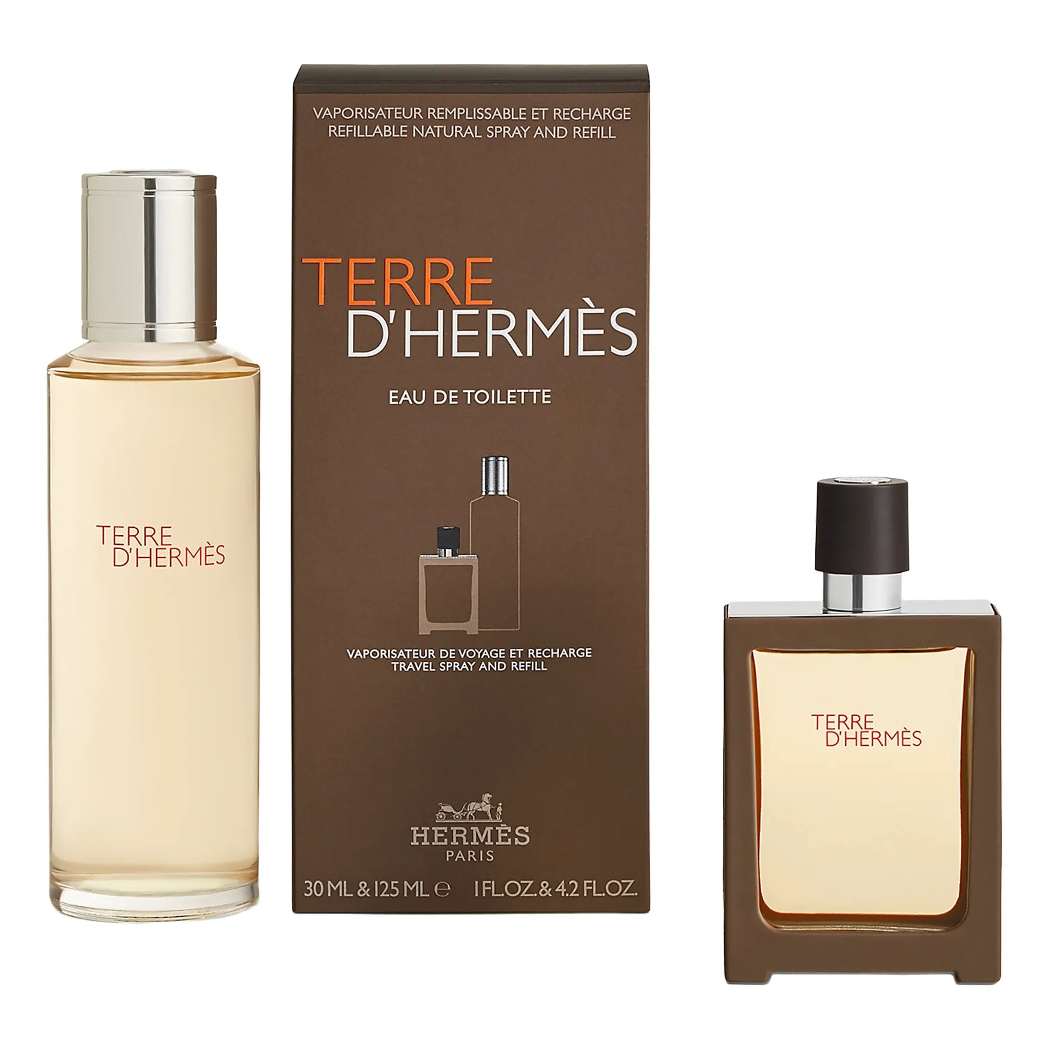 Hermès Paris Terre d'Hermes Eau De Toilette Travel Spray And Refill - view 4