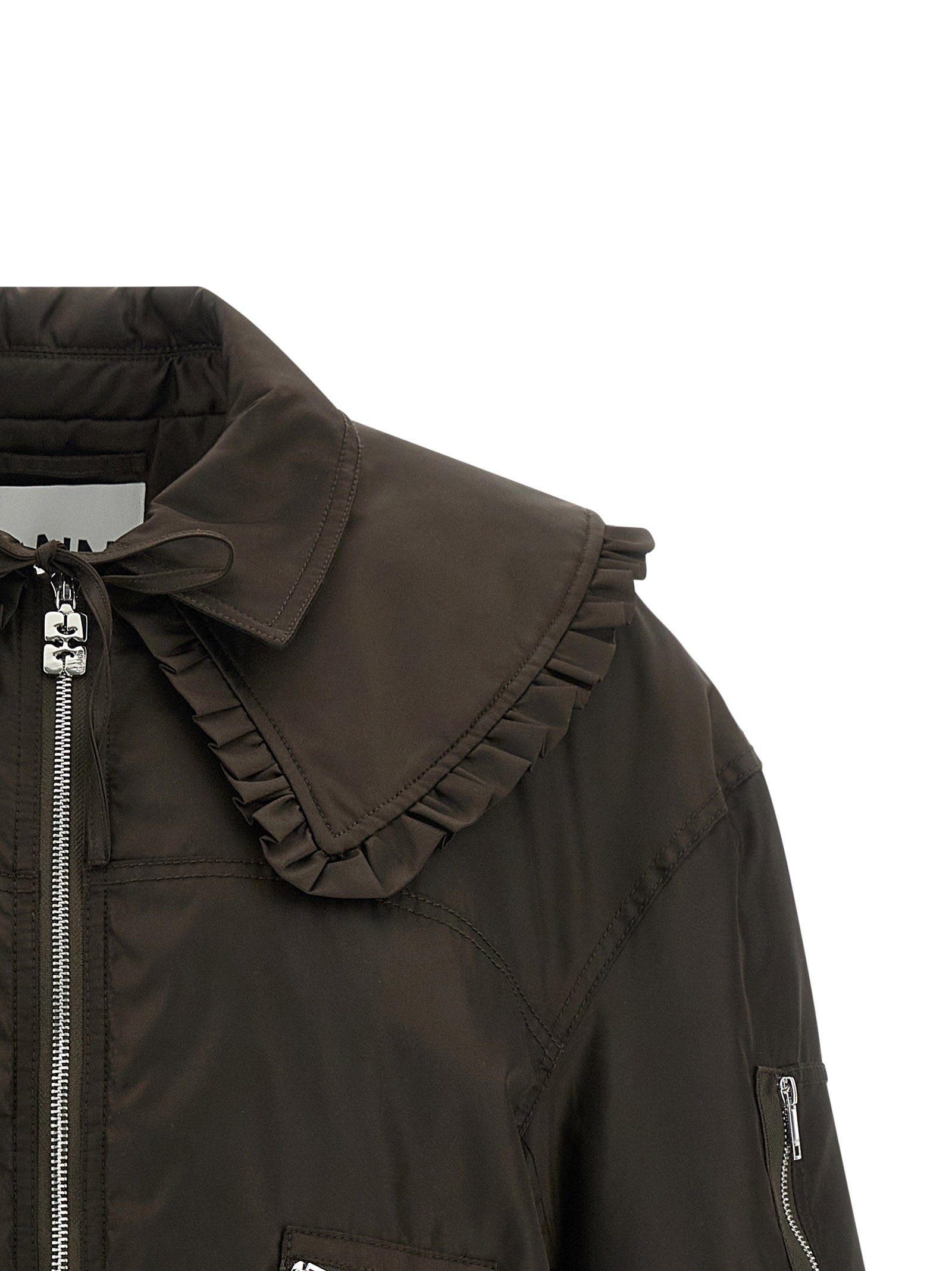 Ganni Duchesse Nylon Bomber Jacket - view 4