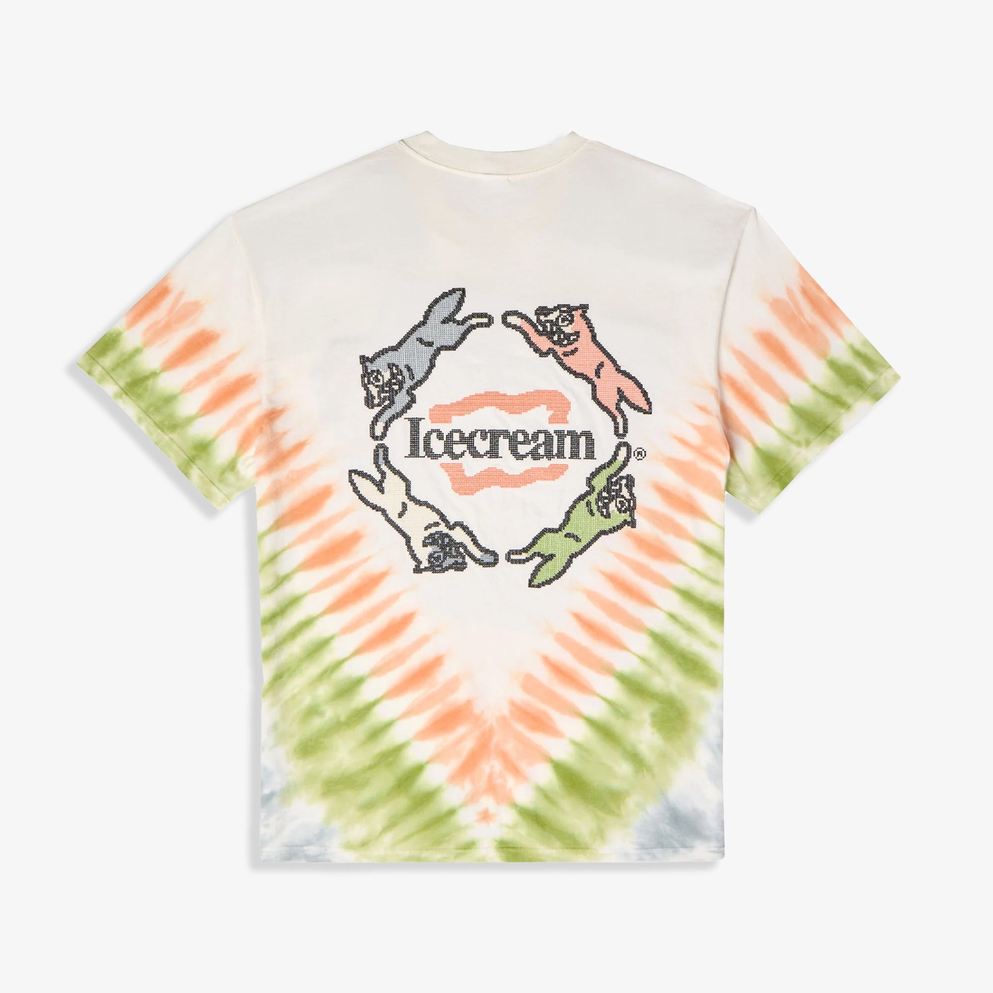 Icecream | TIE DYE S/S KNIT { ANTIQUE WHITE - view 2