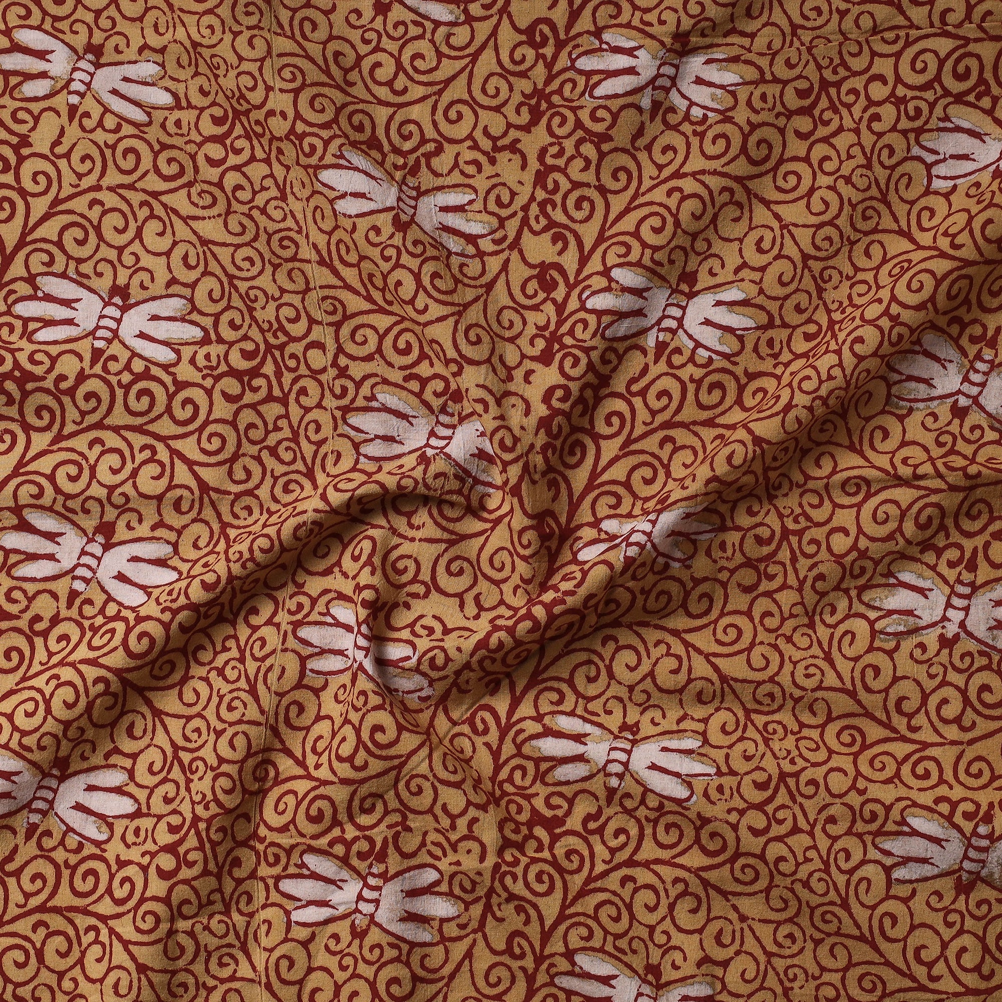 HAVELI CHRONICLES Brown - Bagru Block Printed Cotton Precut Fabric (0.9 meter) - view 2