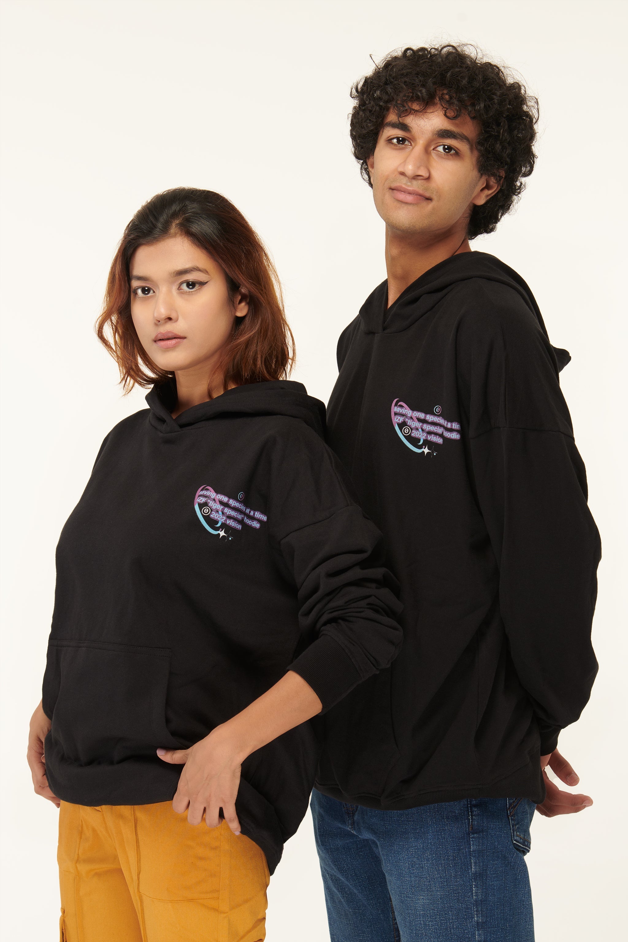 Normcore Unisex Oversized Hoodie – Black - view 2