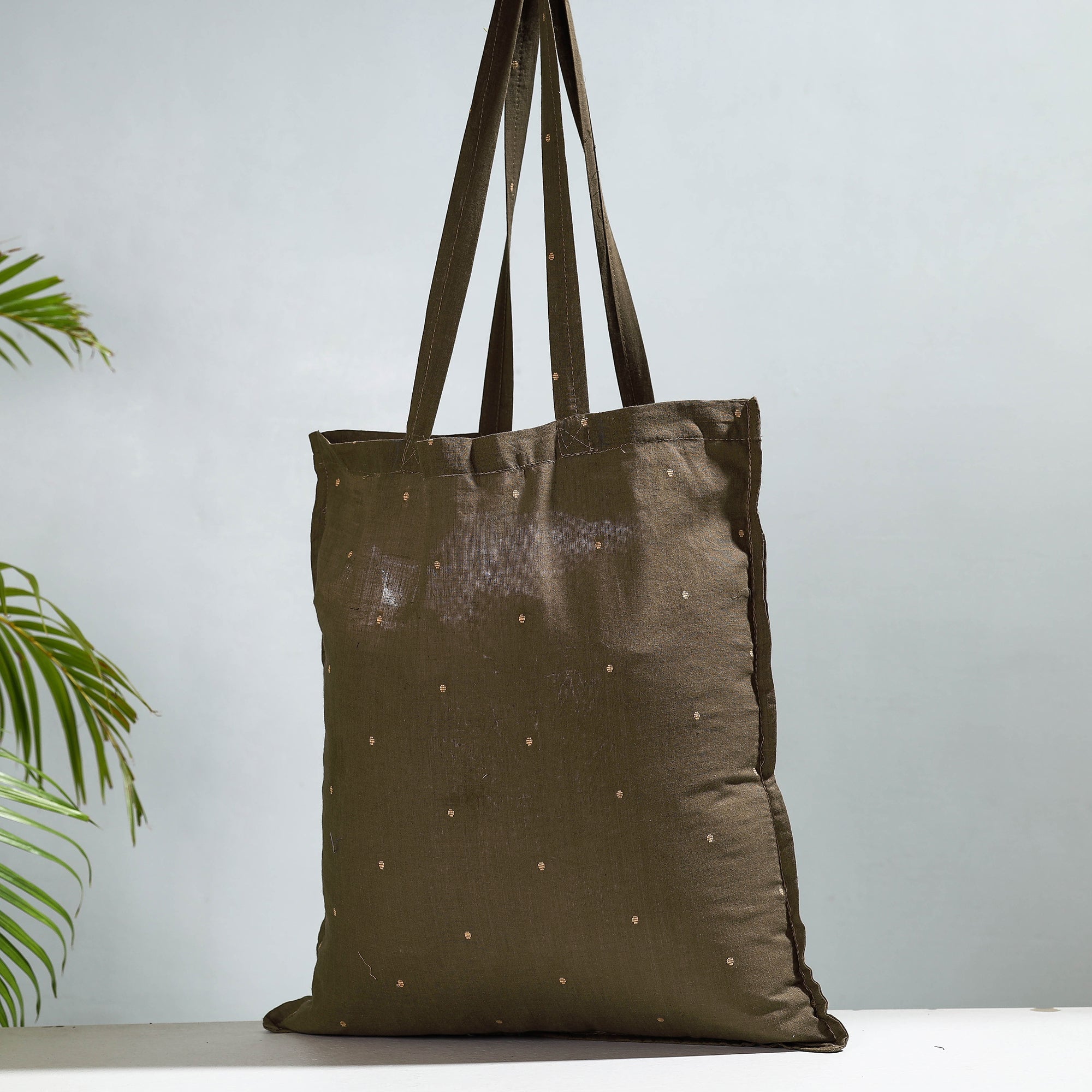 NOORI BAZAR Brown - Jacquard Cotton Jhola Bag - view 2