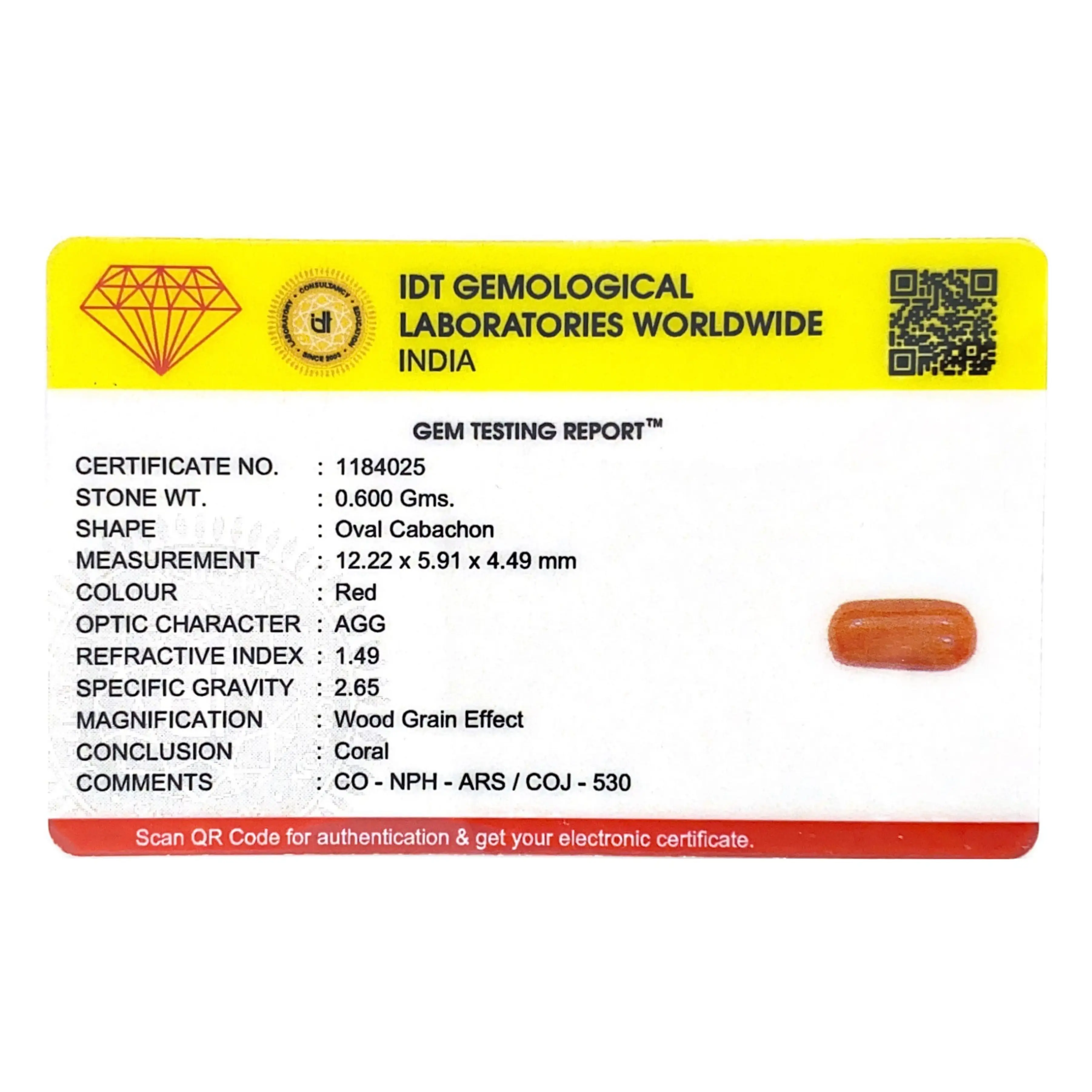 Pramogh Red Coral - 3 Carat - view 4