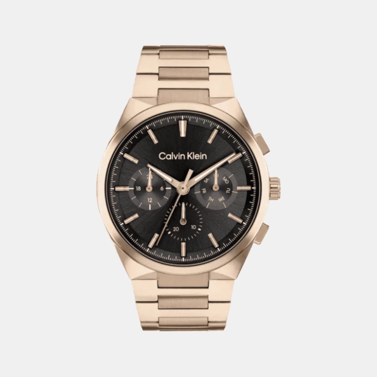 Calvin Klein Distinguish Men Quartz Black Dial Multi-Function Stainless Steel Watch 25200506