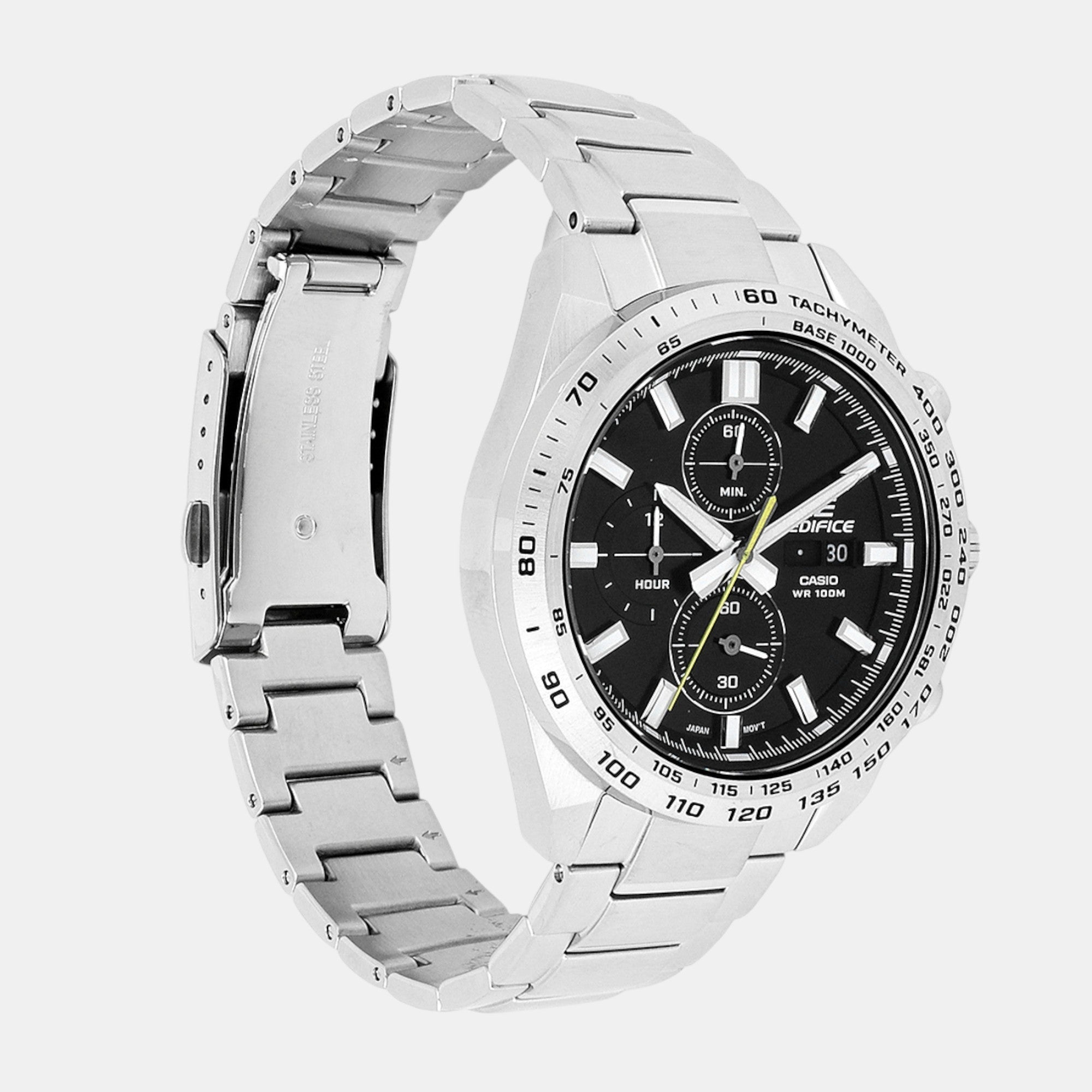 Casio Edifice Men Quartz Black Dial Chronograph Stainless Steel Watch ED593 - view 3