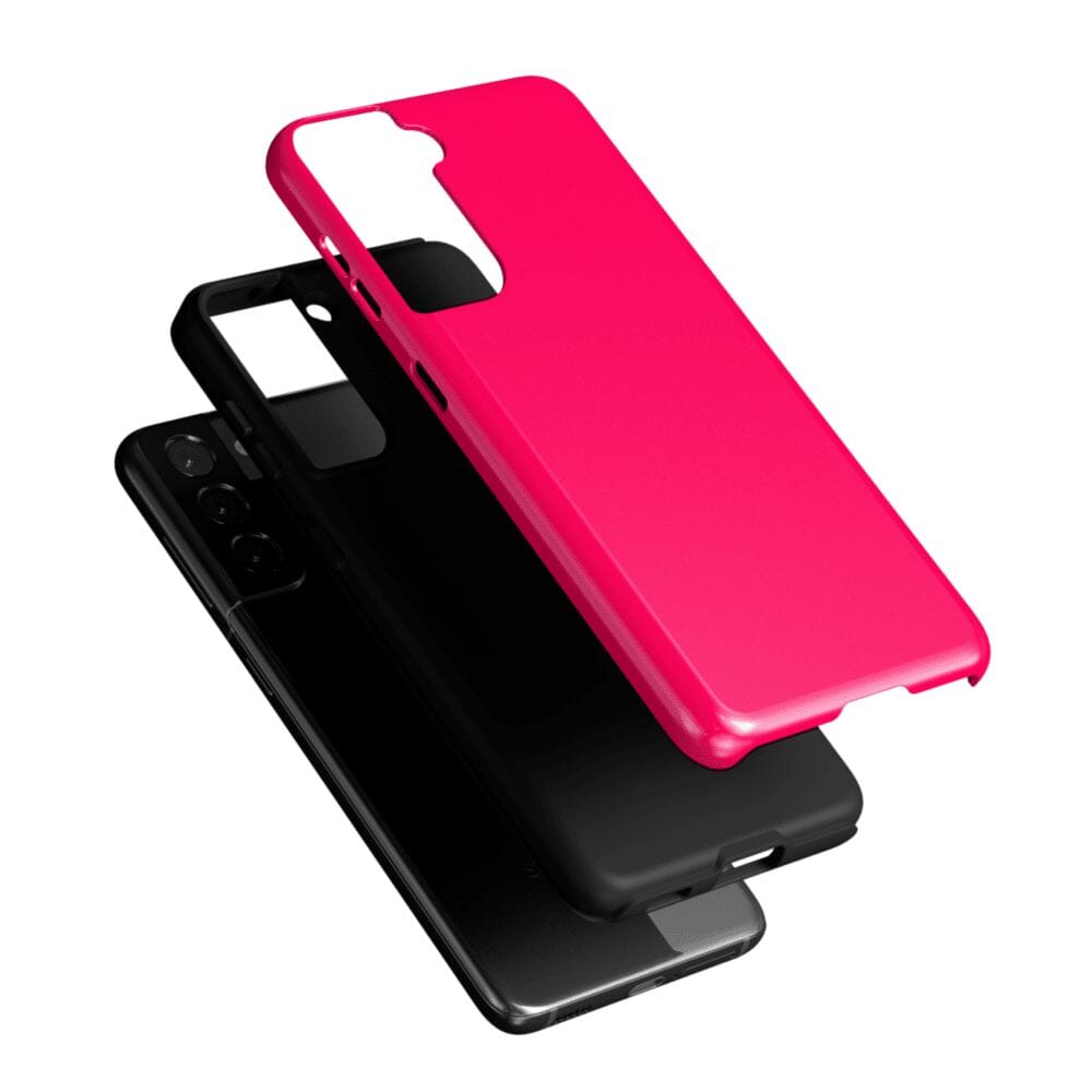 Casetry Think Pink | Solid Neon Pink Samsung Case - view 36