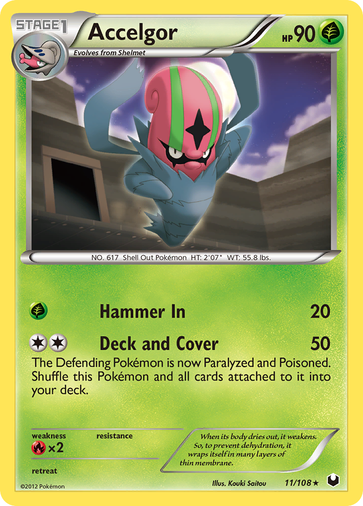 Rare bw5-11 reverse – Pokémon Accelgor - 11/108 - Rare [bw5-11] [Reverse Holo] - Accelgor - 11/108 - Rare