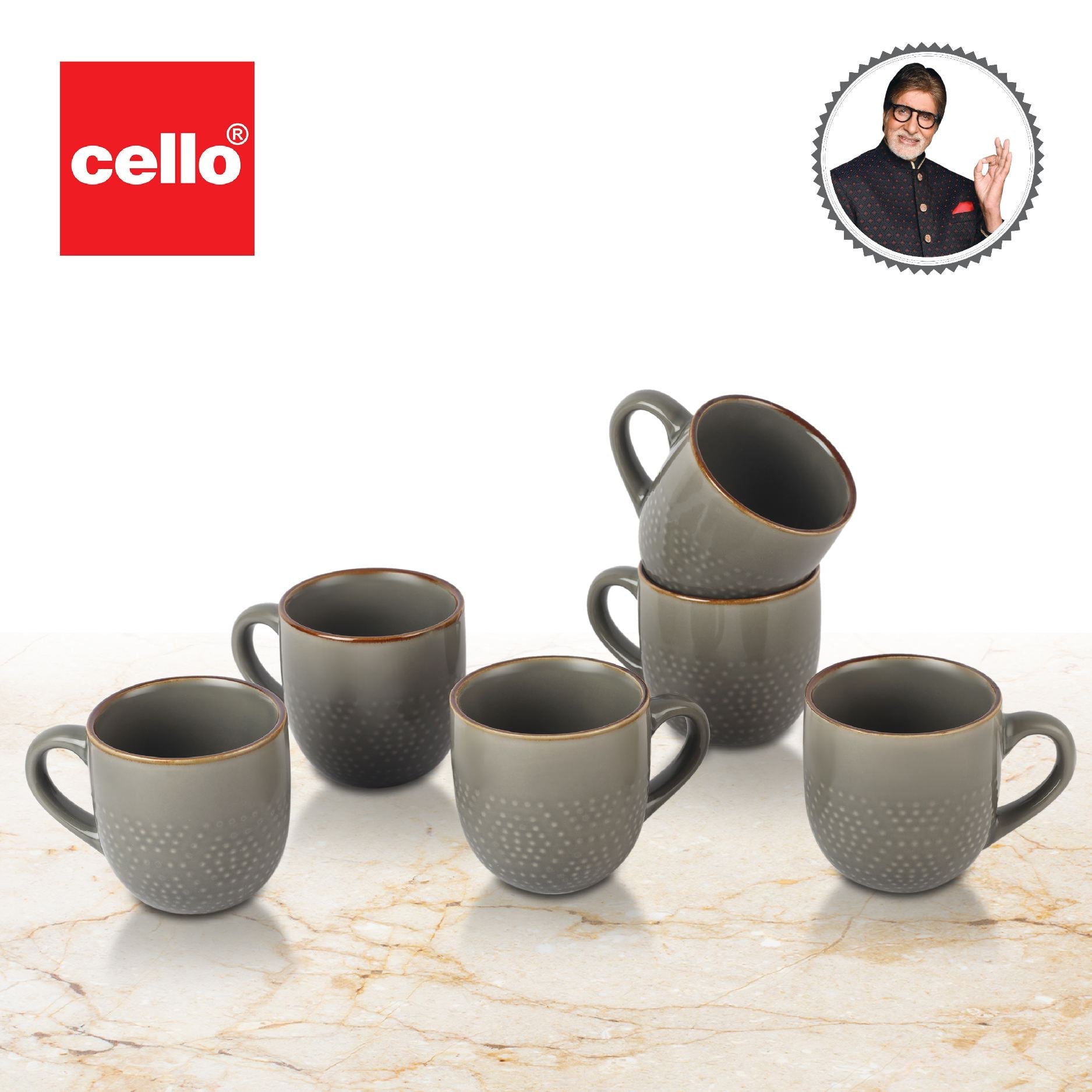 Cello Hampshire 6 Pieces Ceramic Mug - view 30