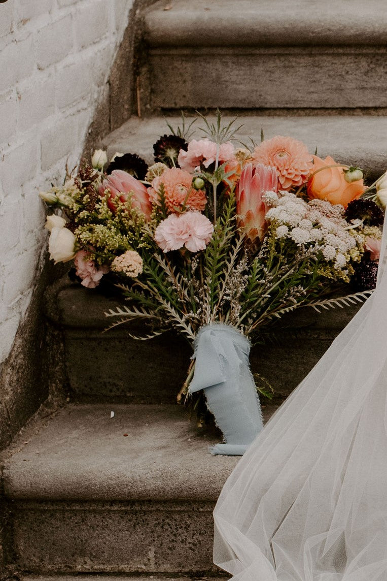 fiftyflowers.com A Romantic Museum Wedding with Bright DIY Flowers - view 17