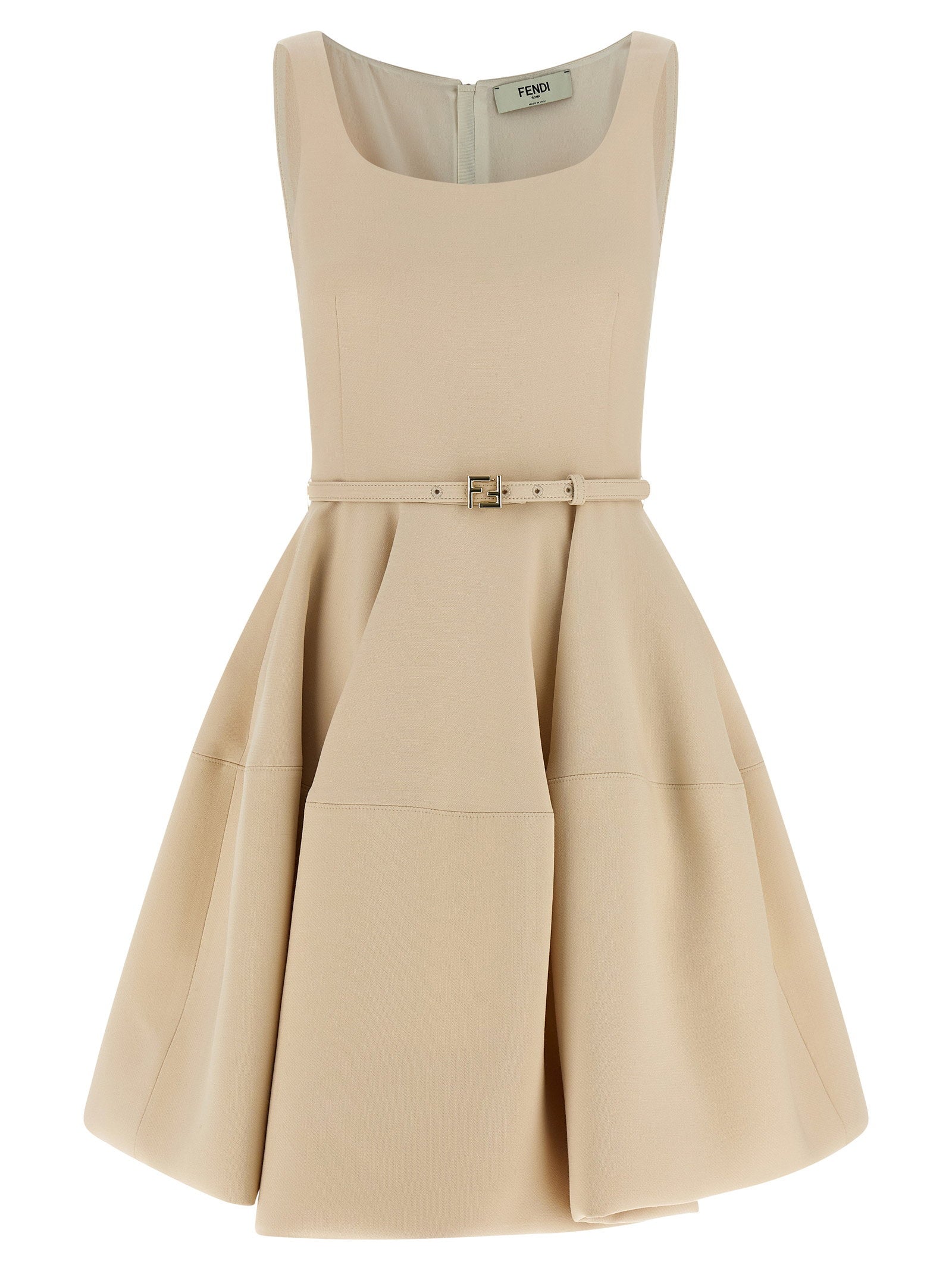 Fendi Wheel Skirt Dress – 77% wool, 23% silk