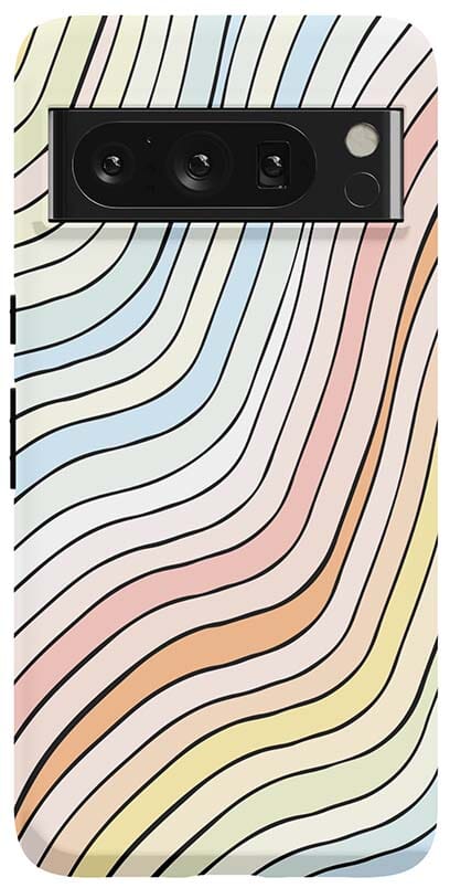 Casetry Ride The Wave | Pastel Rainbow Lined Google Pixel Case - view 14