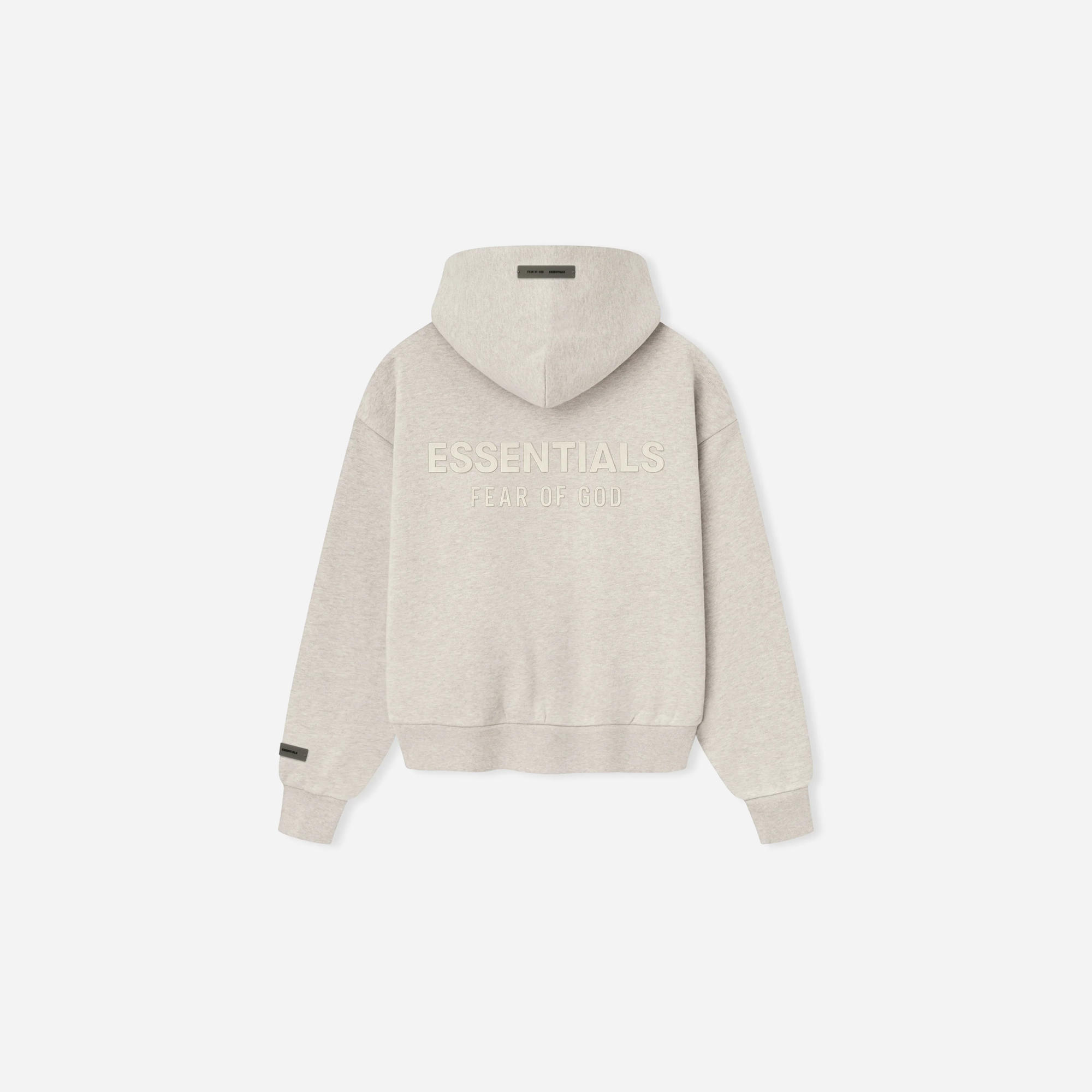 Fear Of God Essentials SS25 Womens Classic Fleece Hoodie- Heather Stone - view 3