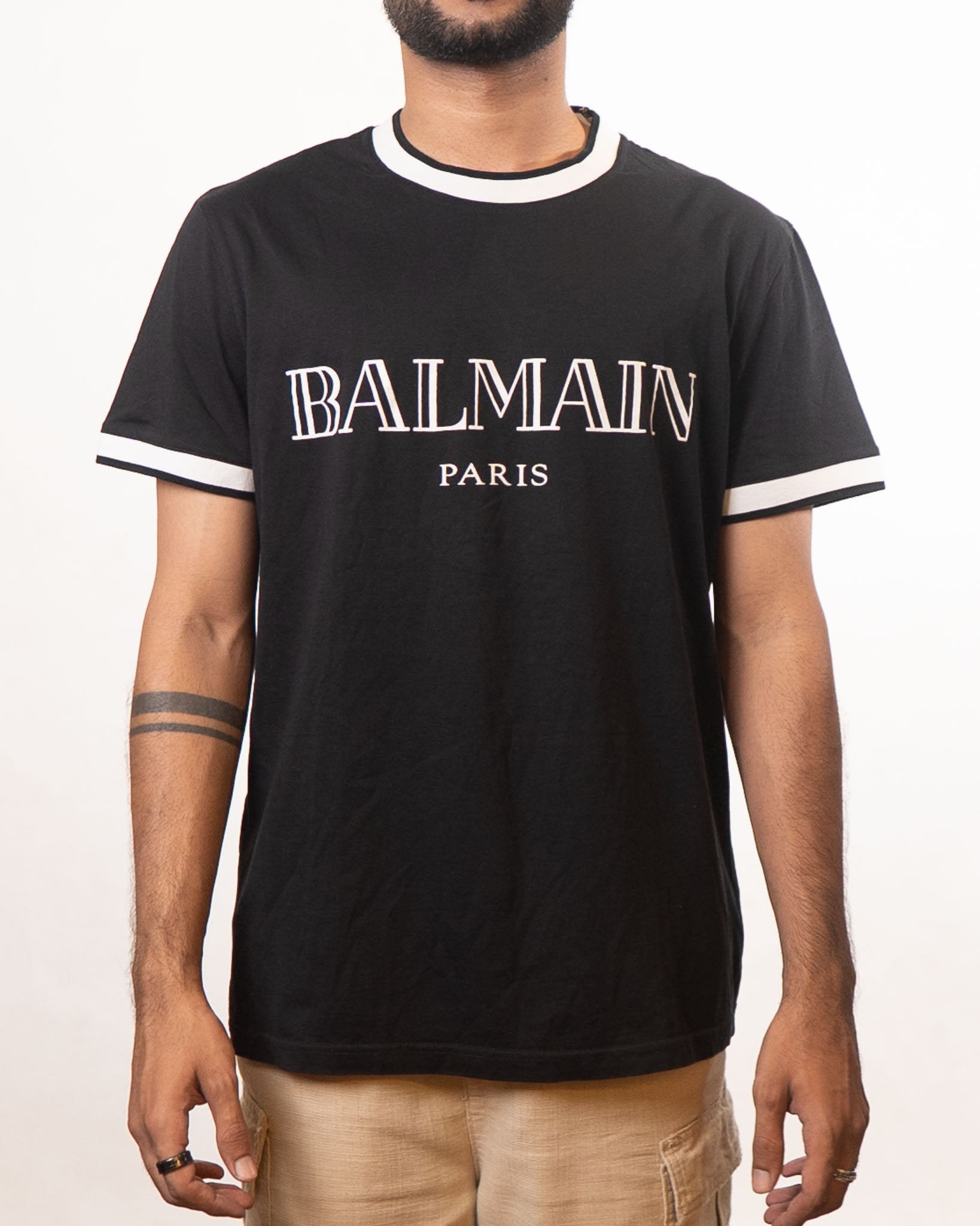 Balmain Navy Round Neck Tshirt – Multi