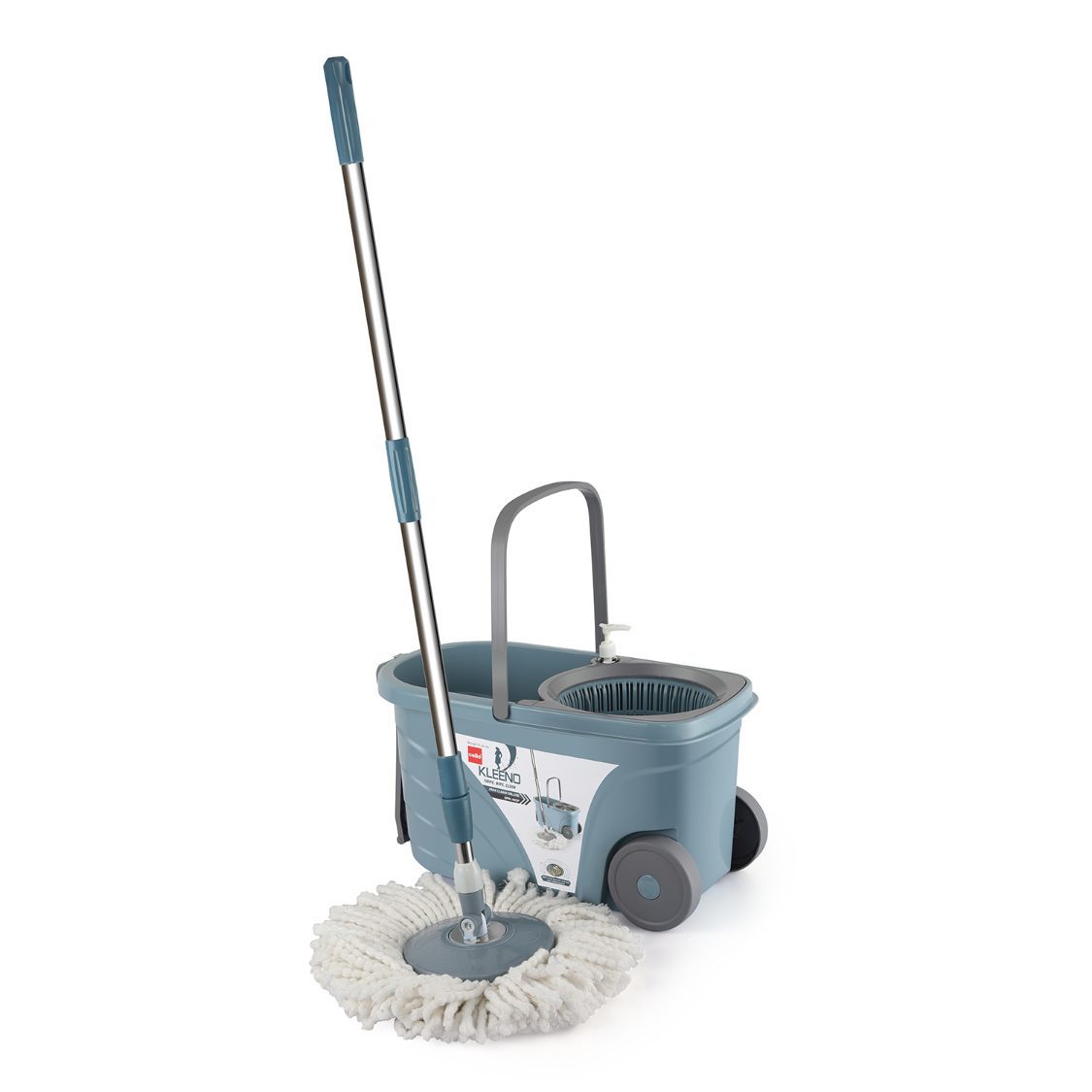 Cello Kleeno Max Clean Spin Mop Bucket with Soap Dispenser