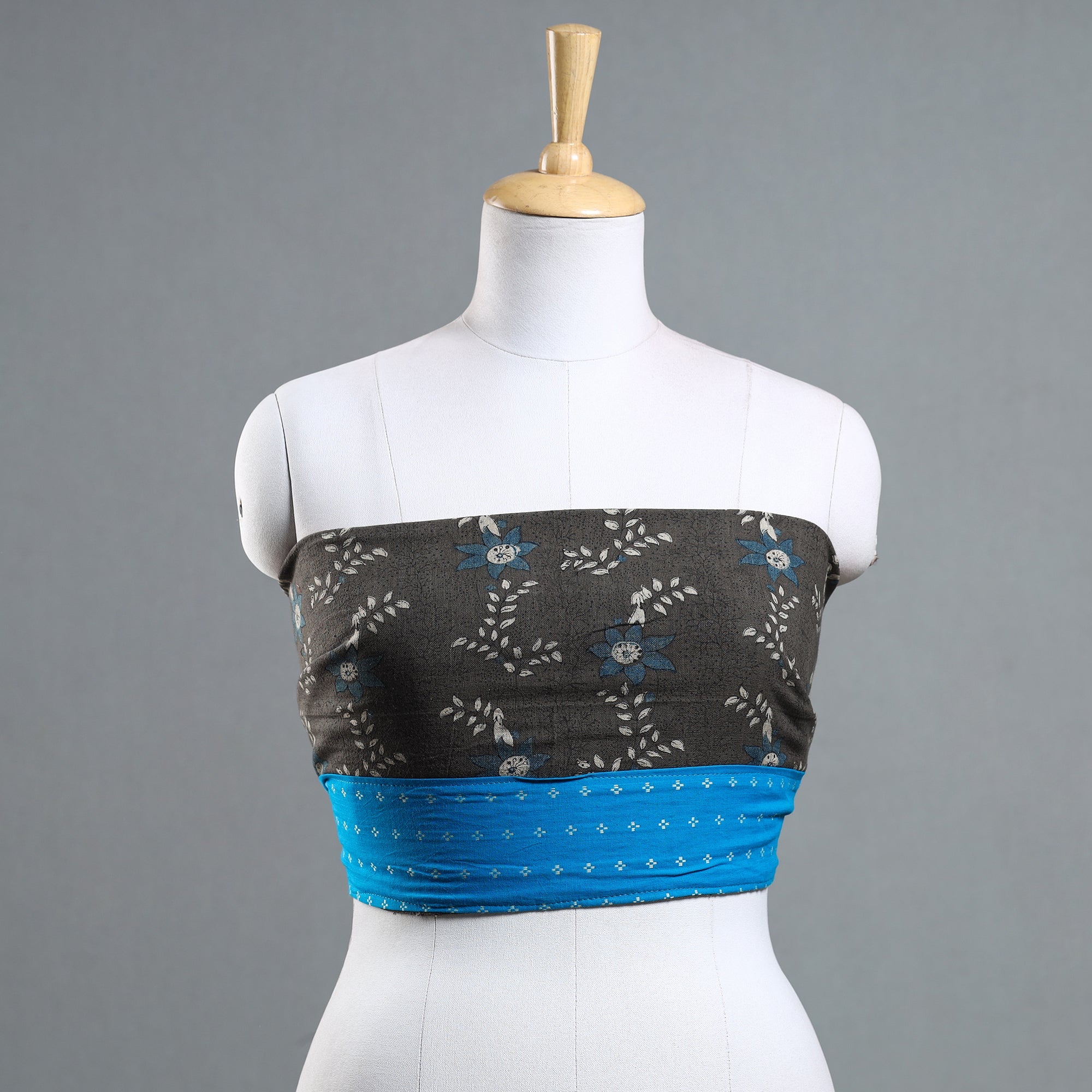 NOORI BAZAR Brown - Jaipur Printed Wool Blouse Piece