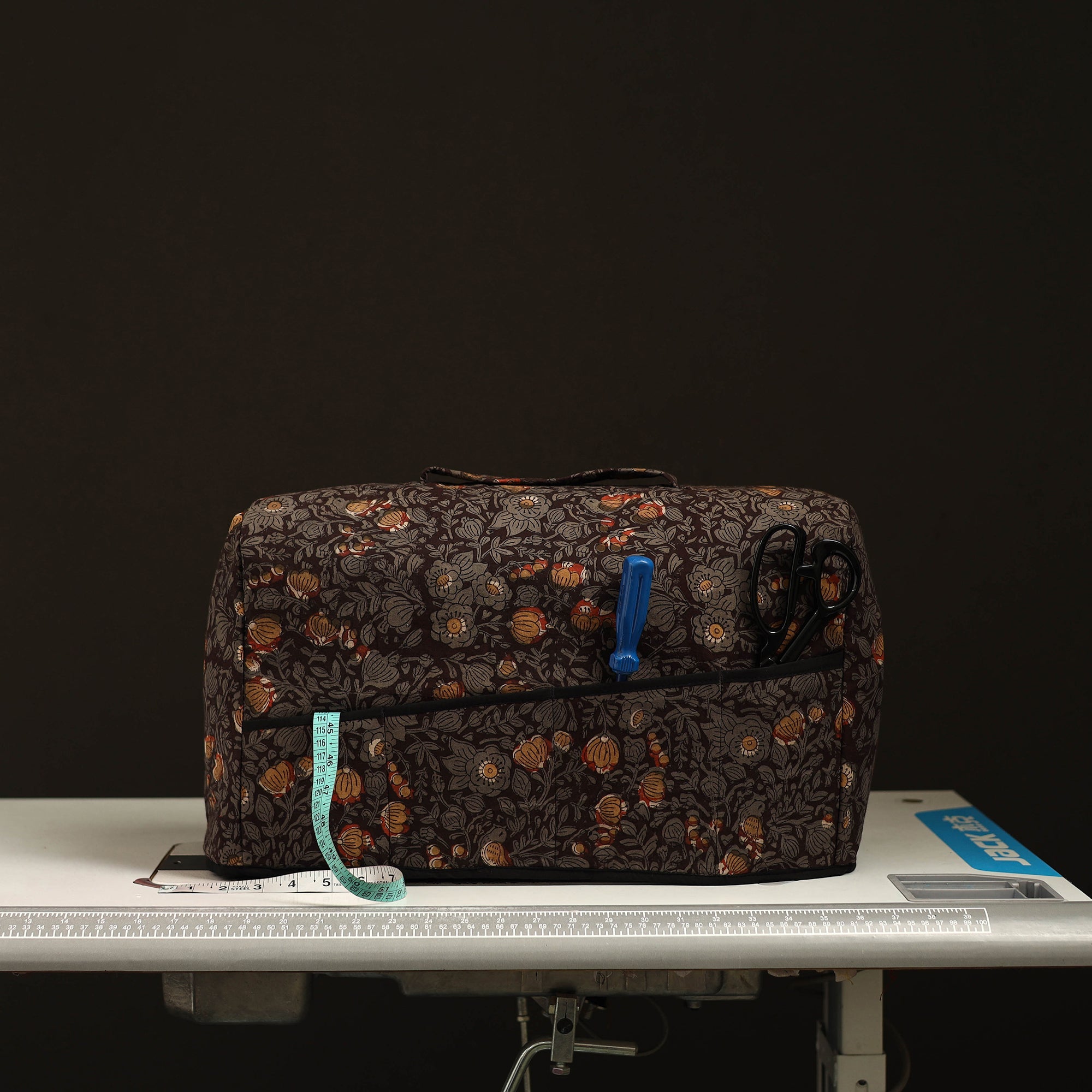 JALPARI Brown - Handcrafted Cotton Sewing Machine Cover 20 - view 2