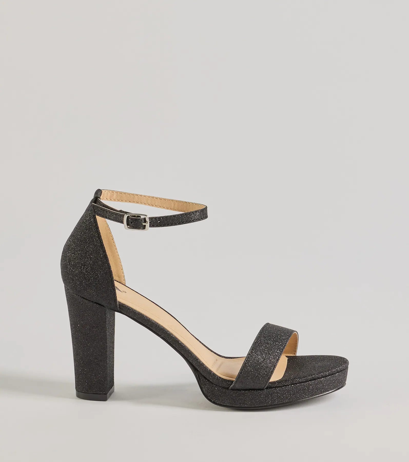 Windsor Sparkle And Glow Glitter Mesh Platform Heels - view 2