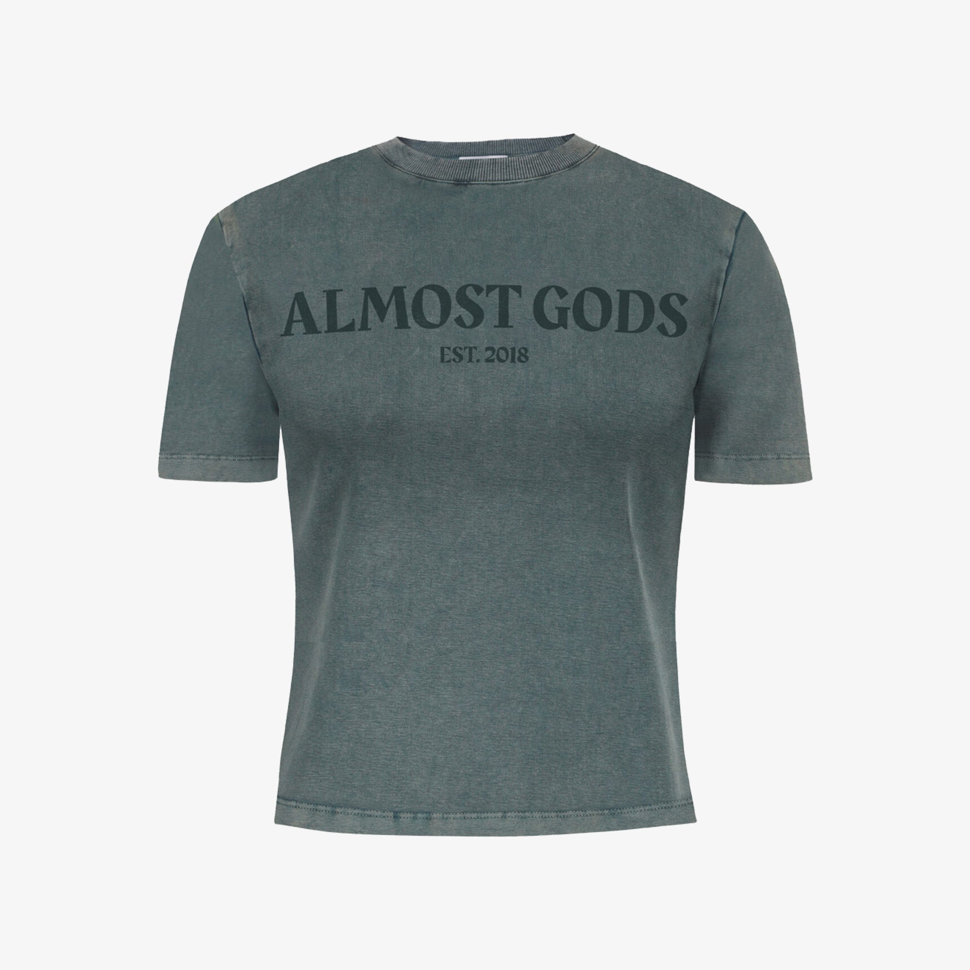 Almost Gods | Stonewashed Almost Gods Tee In Granite { Grey/cblack