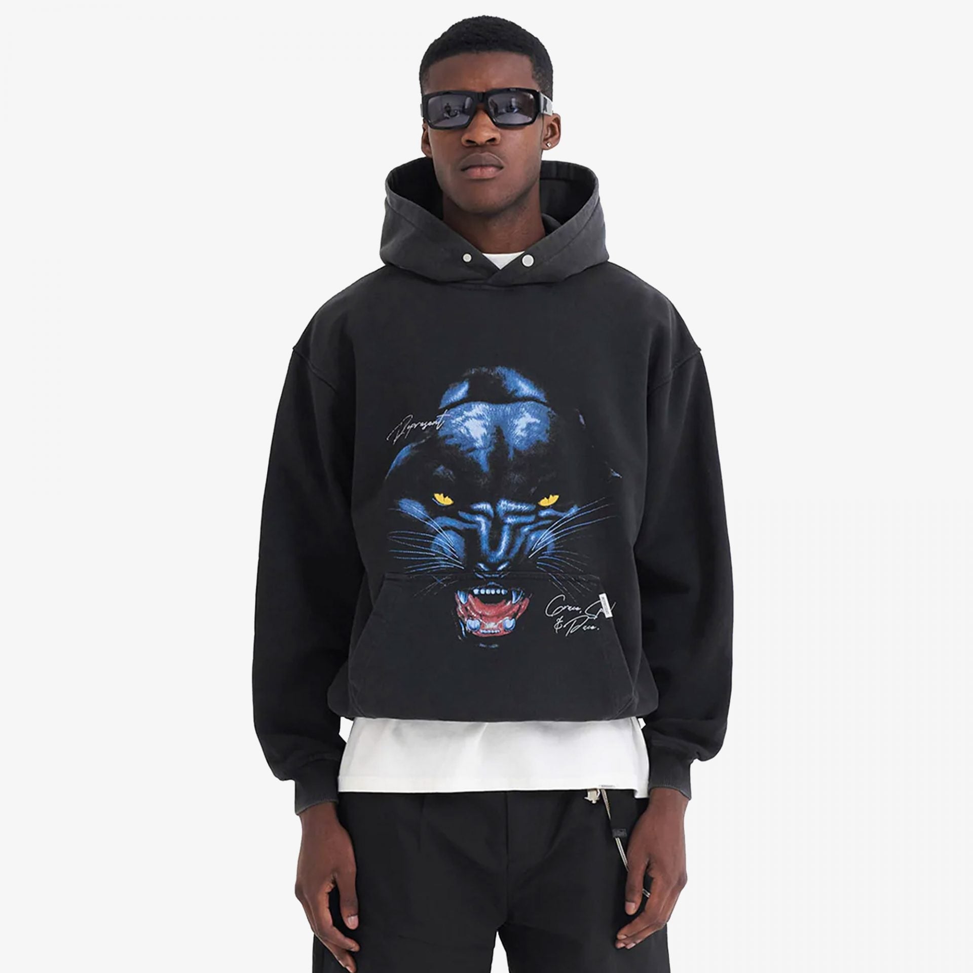 Represent | JAGUAR HOODIE { BLACK - view 4