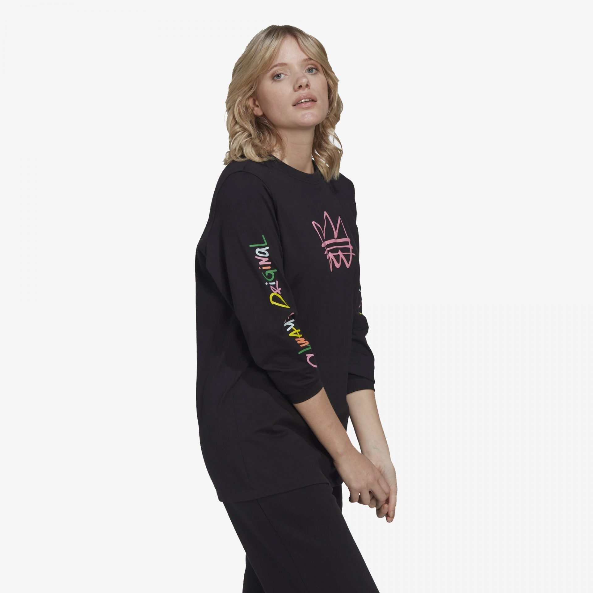 Adidas Originals | GRAPHIC LS TEE { BLACK