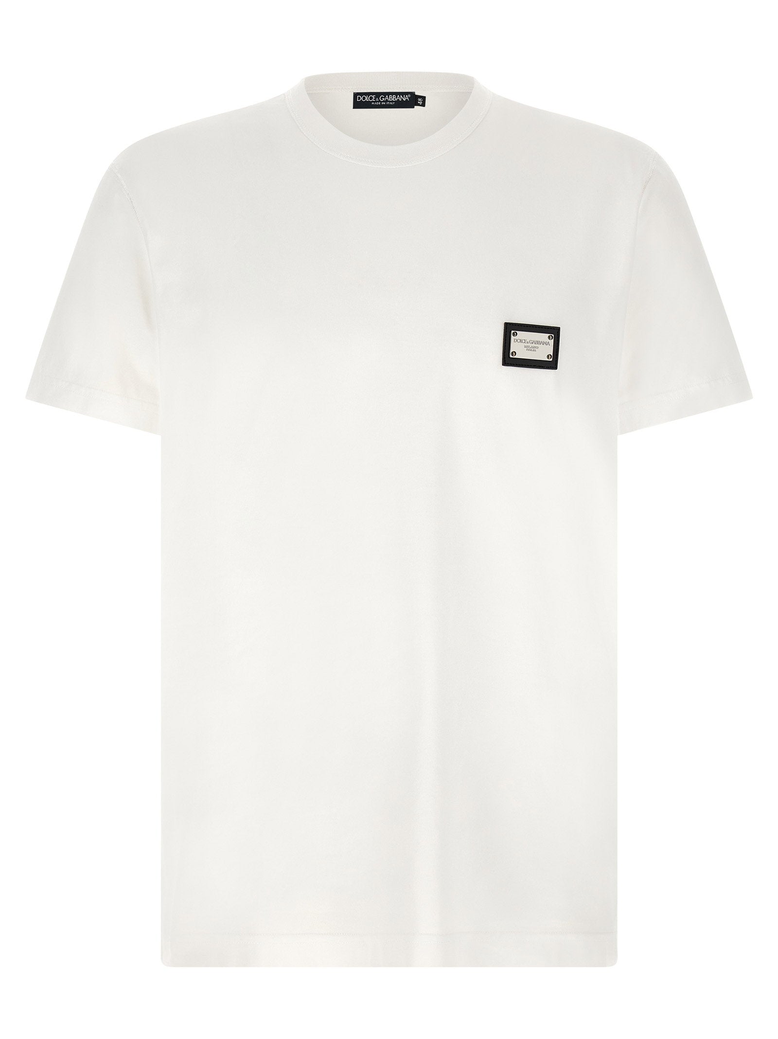 Dolce & Gabbana Logo Plate T-shirt – 100% cotton