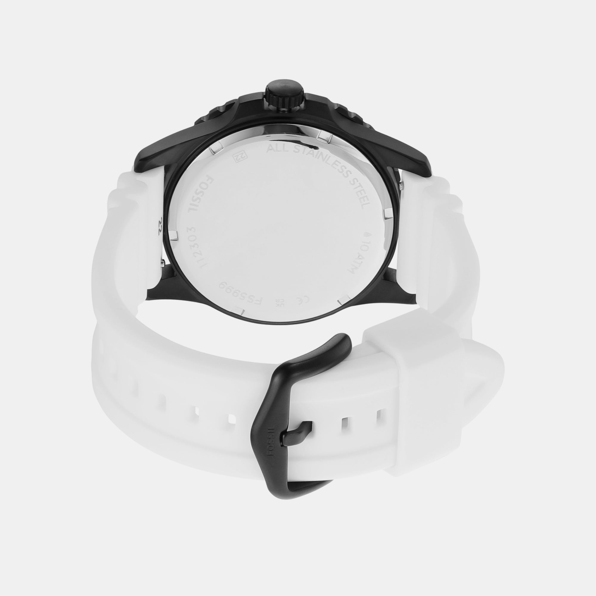 Fossil Blue Dive Men Quartz White Dial Analog Silicone Watch FS5999 - view 2