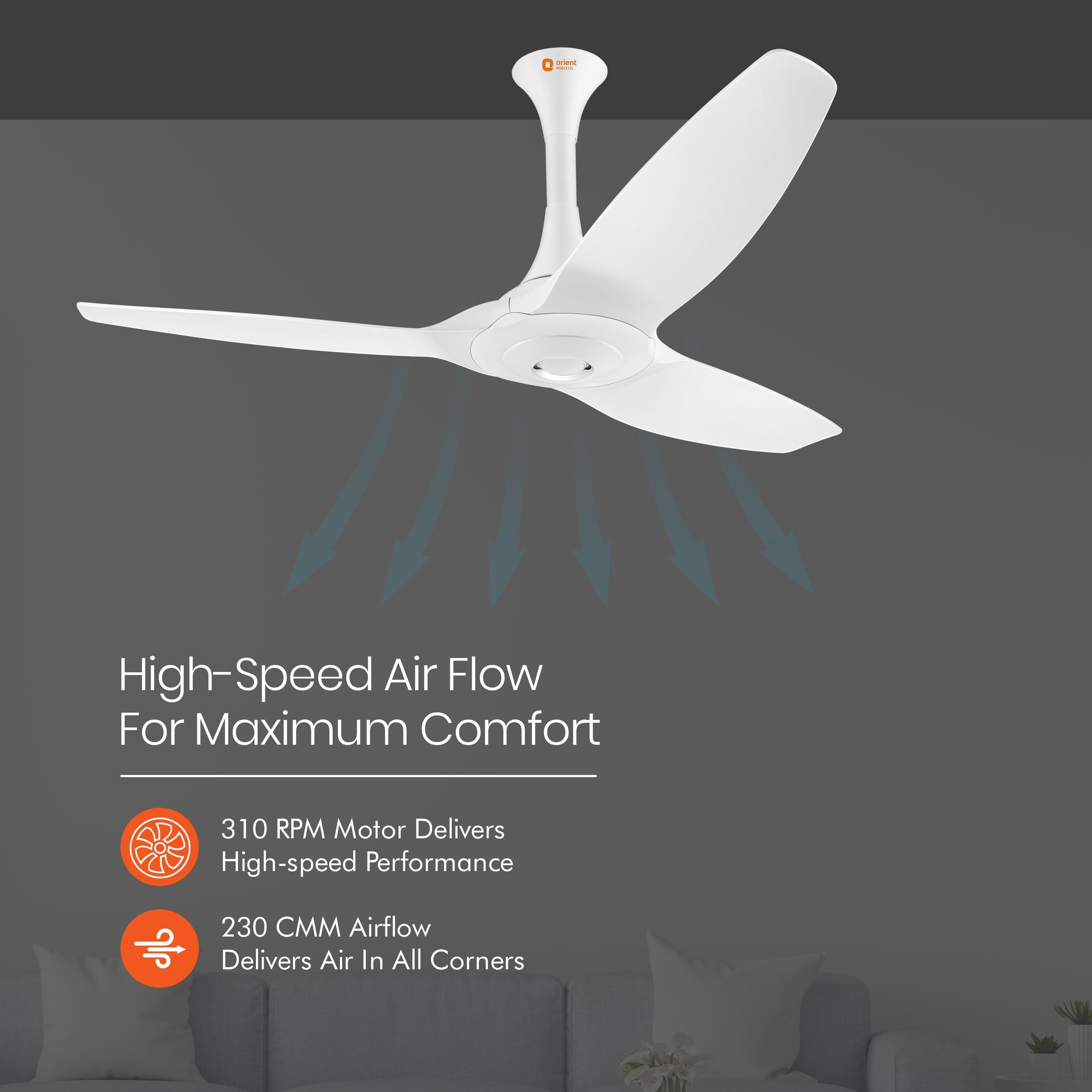 orientelectric Aeroquiet 5 Star Rated Premium BLDC PRO Ceiling Fan - view 9