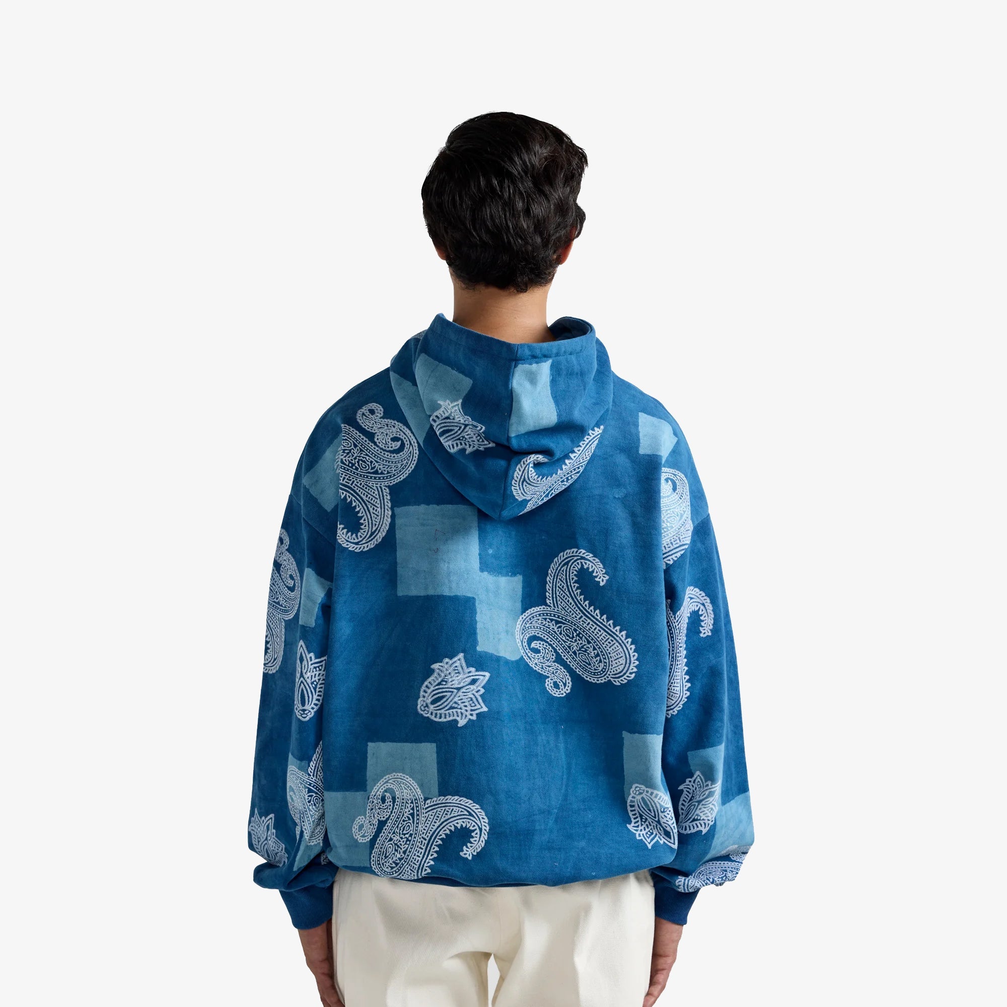 F A R A K | Handmade Indigo Hoodie { Blue - view 2