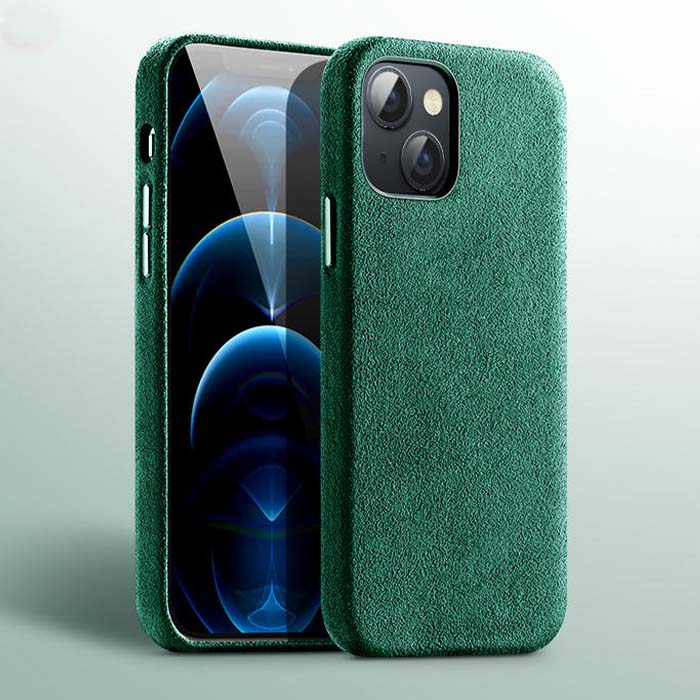KShop iPhone 13 Alcantara Case - Green - view 2