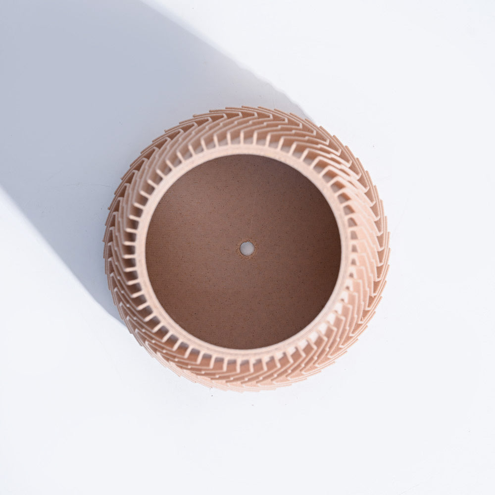Ugaoo Ridged Waves Wooden Pot - view 4