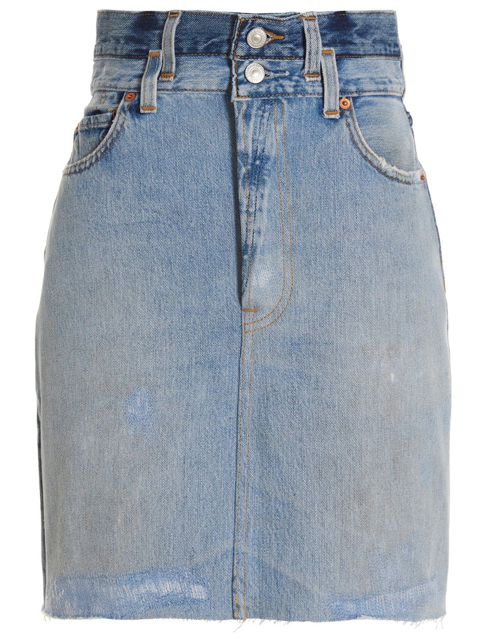Re/Done Double Waisted Pencil Re Done X Levis Skirt - view 3